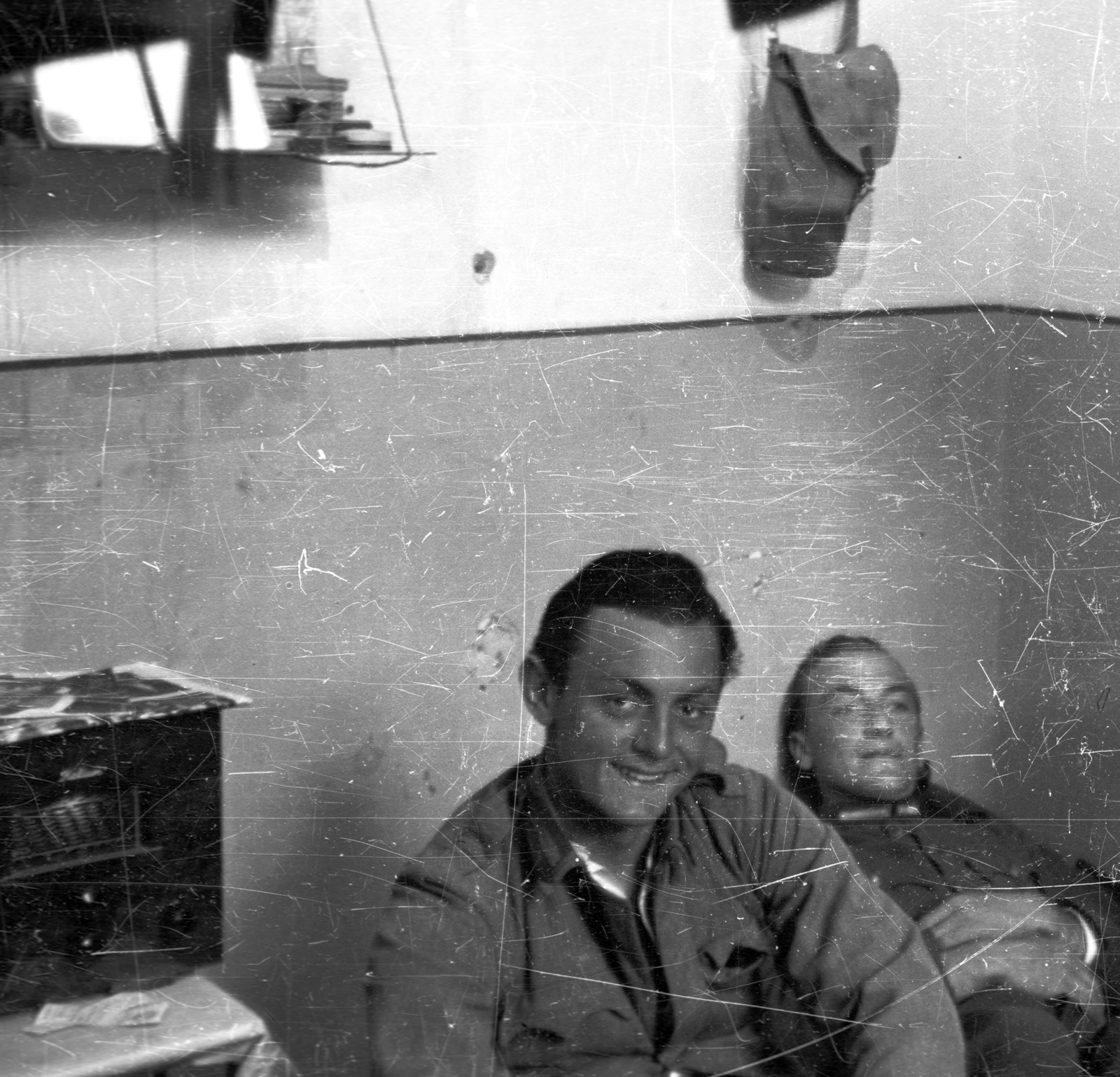 1940, Ludovika, radio, soldier, gas mask, quarters, Fortepan #43902