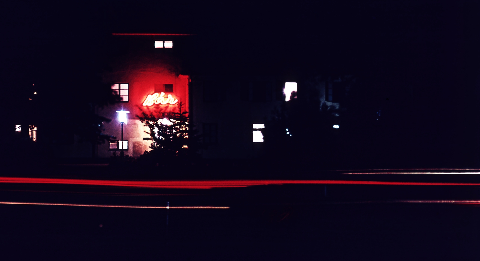 1960, Fortepan, colorful, neon sign, night, Fortepan #44284