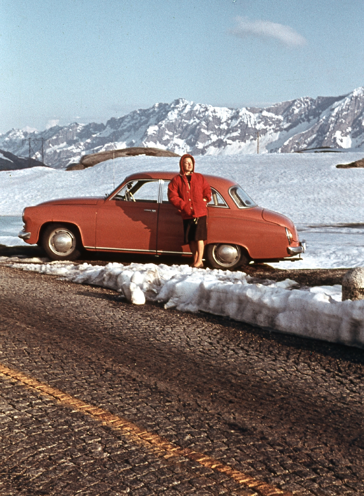 1962, Fortepan, portrait, winter, colorful, German brand, Wartburg-brand, picture, automobile, Fortepan #44303