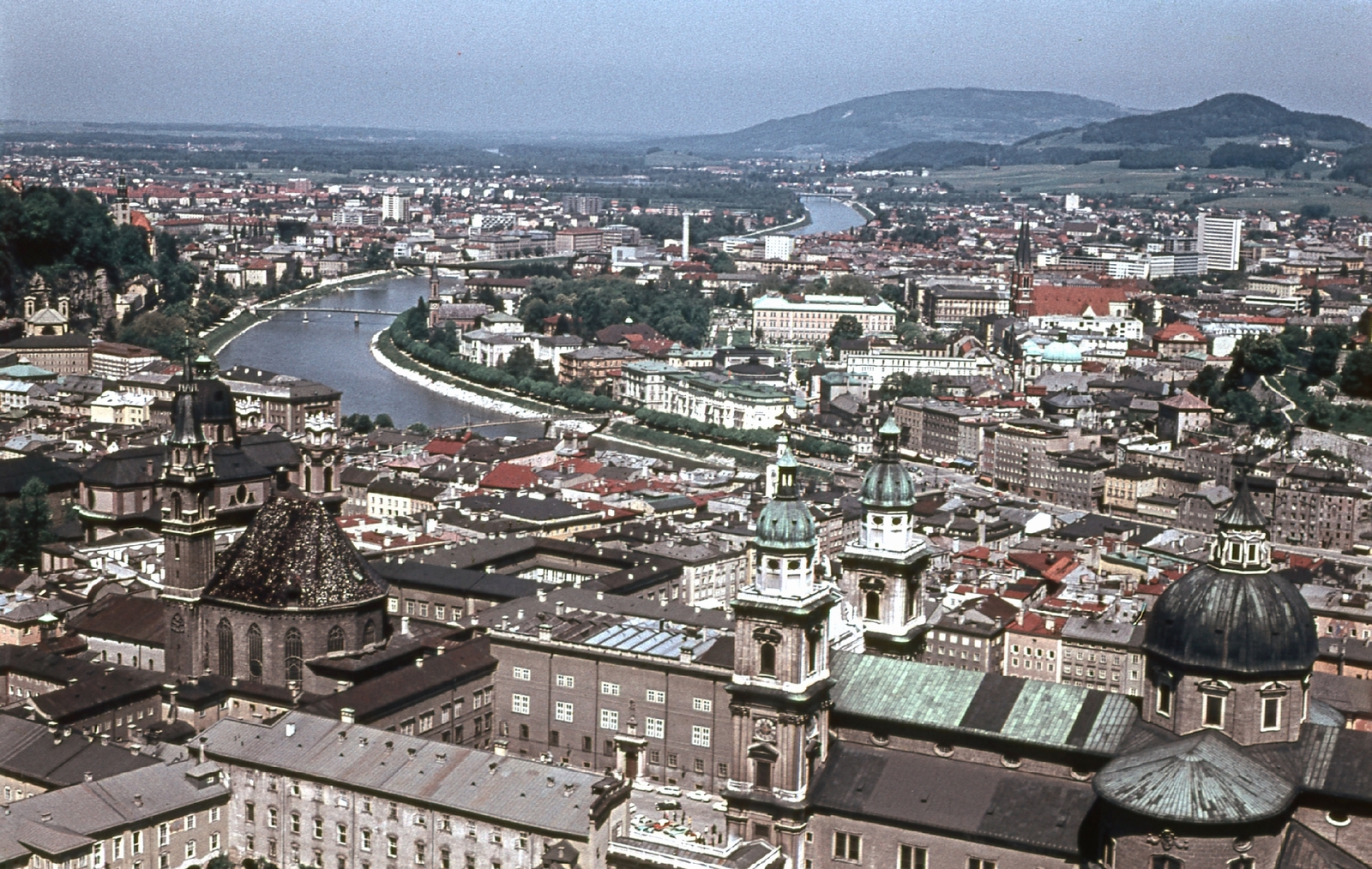 Ausztria, Salzburg, kilátás Hohensalzburg várából., 1960, Fortepan, színes, látkép, Fortepan #44305