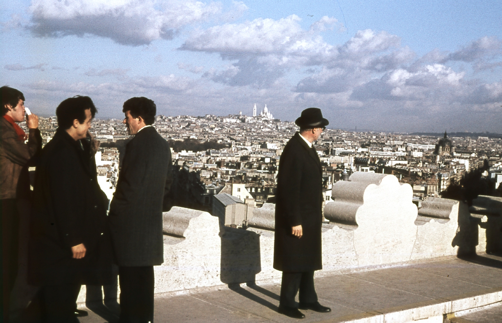 France, Paris, látkép a Diadalívről, szemben a Montmartre-on álló Sacré Coeur-bazilika., 1971, Fortepan, colorful, clouds, Fortepan #44315