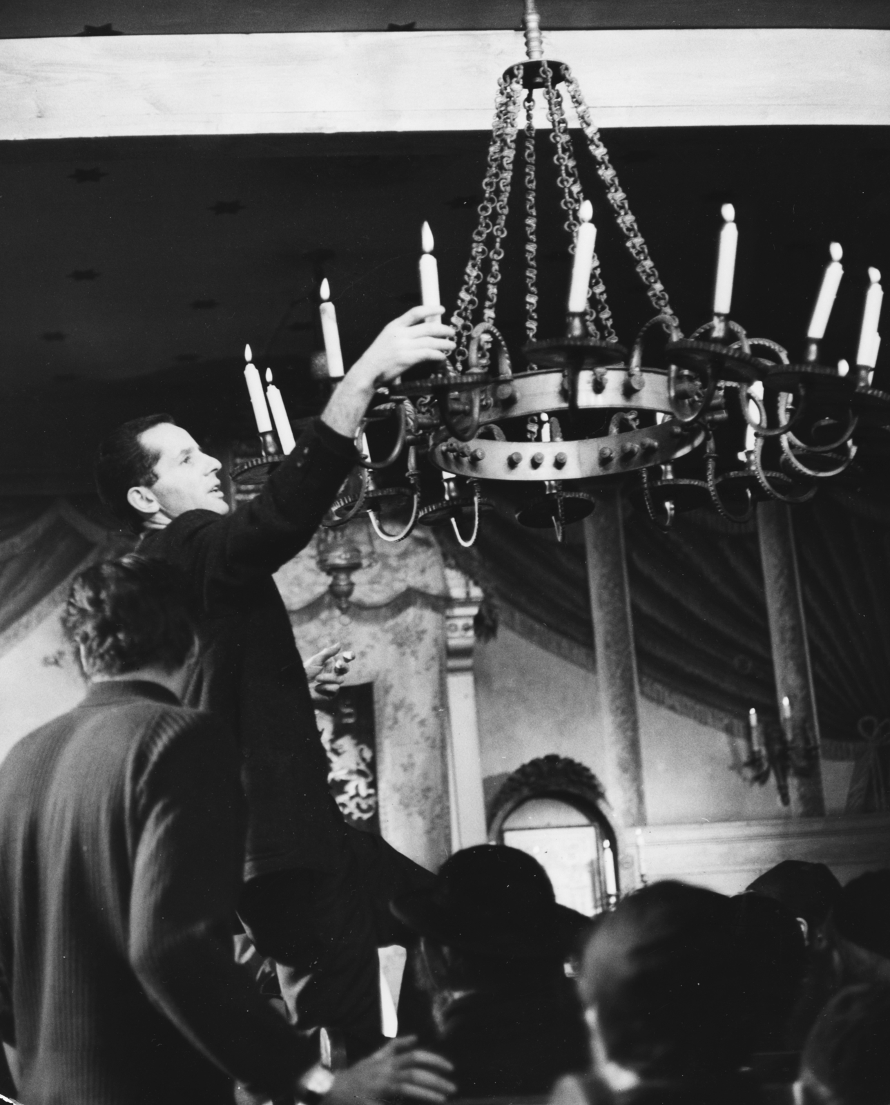 1965, Schiffer Pál, chandelier, Fortepan #44449