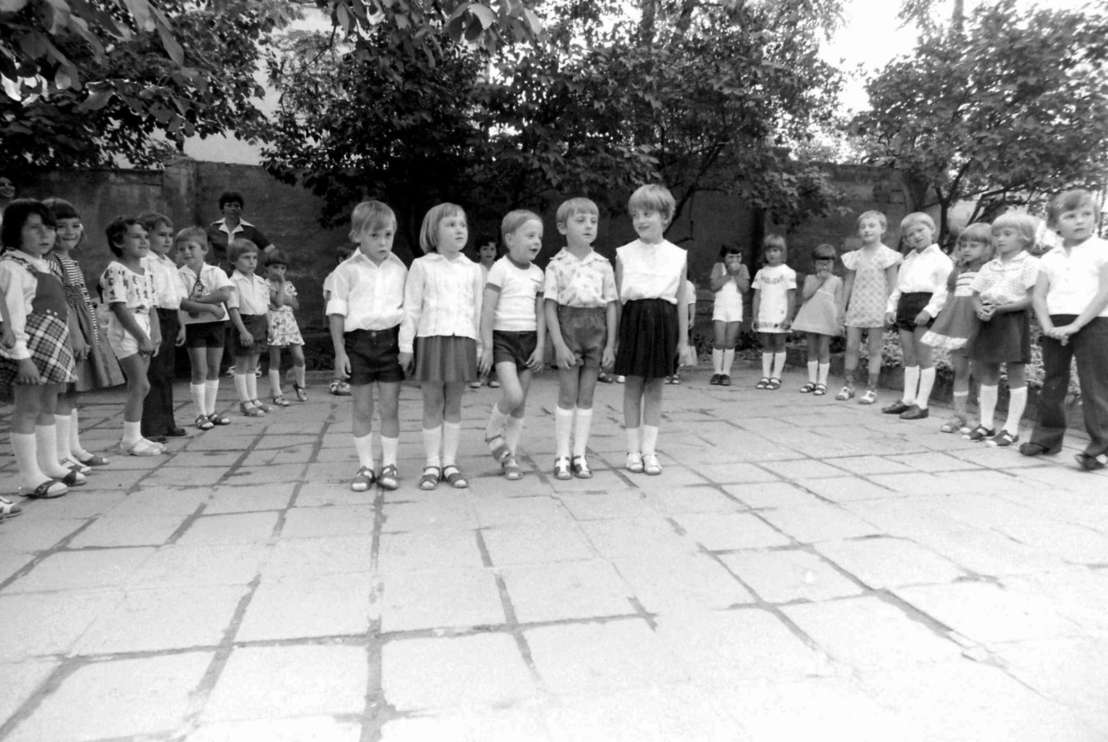 Hungary, Szentendre, Szentlászlói (Lenin) úti óvoda udvara., 1980, Déri György, festive, Fortepan #44818