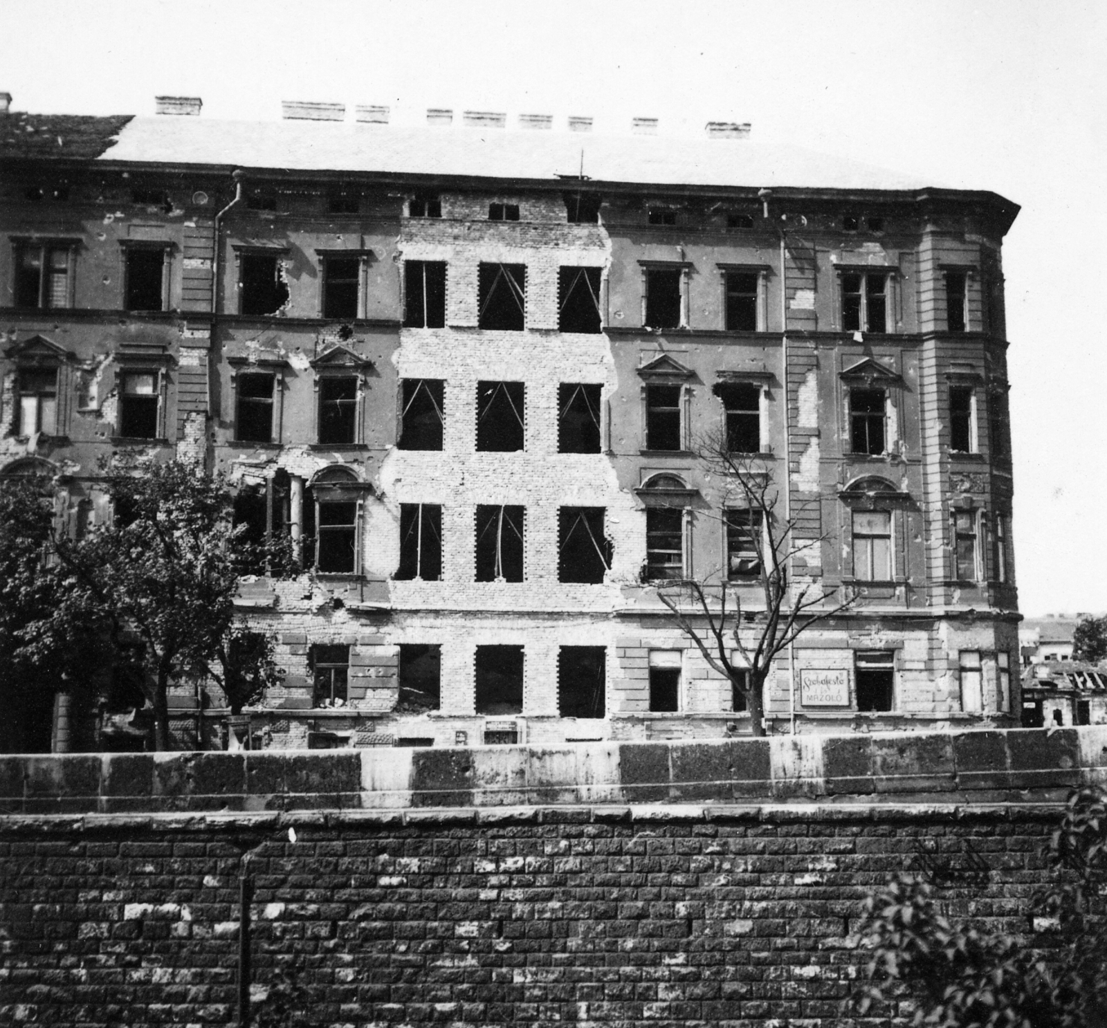 Magyarország, Budapest XII., Győri út 1. (Márvány utca sarok)., 1946, Hangosfilm, háborús kár, rom, Budapest, Fortepan #44833