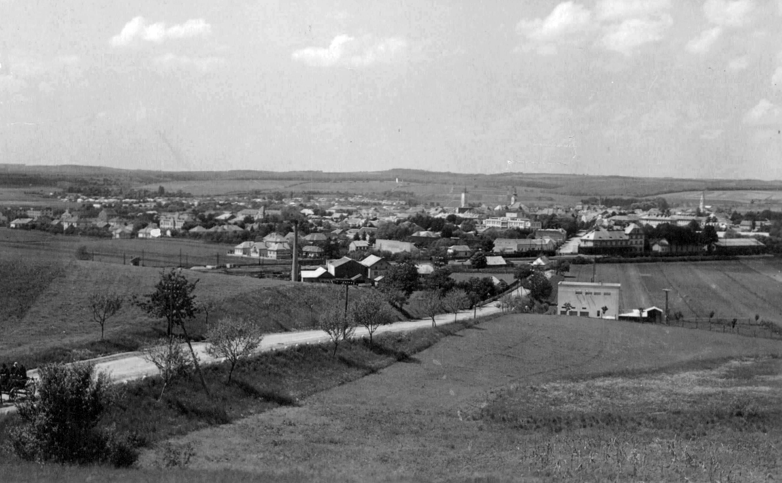 Szlovákia, Rimaszombat, látkép nyugat felől., 1939, Máté Zsuzsanna, kilátás, Fortepan #44893