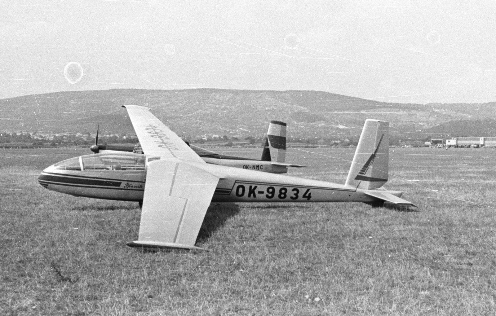 Hungary, Budaörs Airport, Budapest XI., Let L-13 Blaník típusú vitorlázó repülőgép., 1959, Mészáros Zoltán, Czechoslovak brand, airport, sailplane, Budapest, registration mark, Fortepan #45027