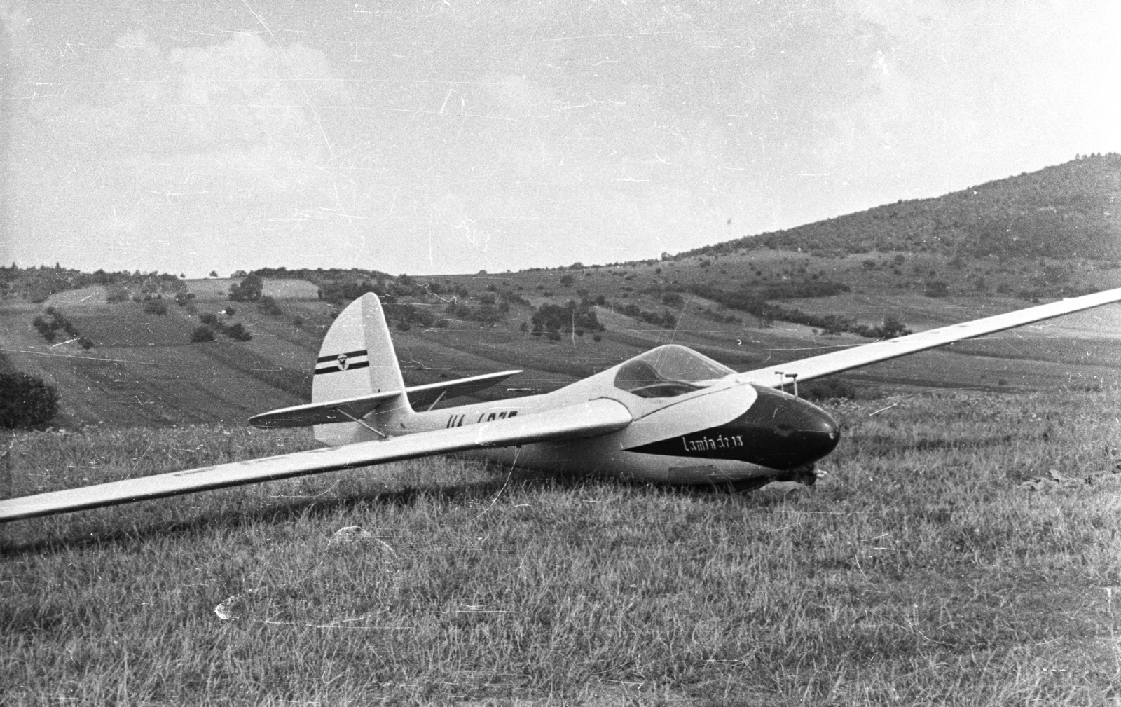 Hungary, Hármashatárhegy Airport, Budapest II., Rubik R-22 Laminár 18 vitorlázó repülőgép., 1959, Mészáros Zoltán, Hungarian brand, airport, sailplane, Budapest, Fortepan #45032