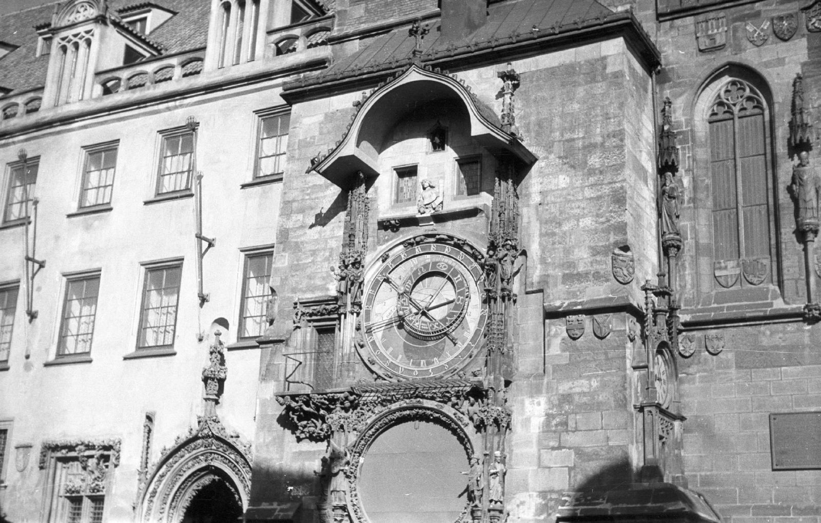 Czech Republik, Prague, Orloj., 1961, Mészáros Zoltán, Czechoslovakia, gothic, astronomical clock, Mikuláš of Kadaň-design, Jan Šindel-design, Fortepan #45260