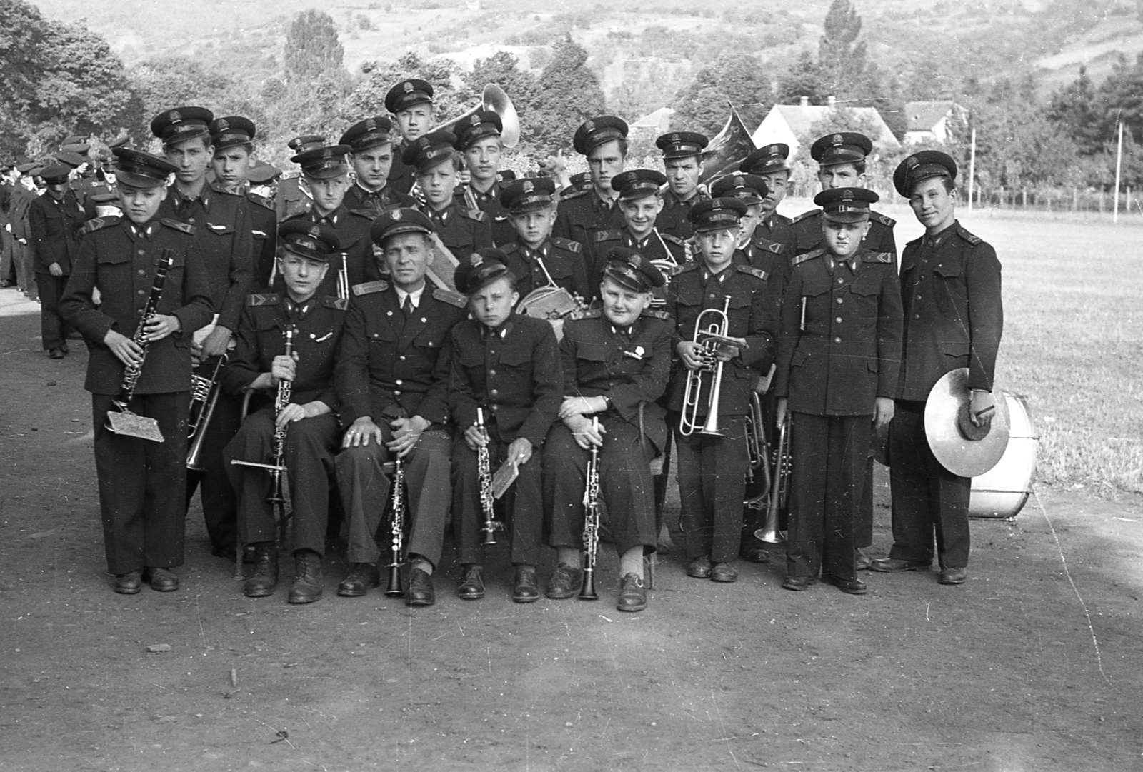 Hungary, Kőszeg, a MÁV Nevelőintézet zenekara., 1958, Baráth Endre, wind band, Fortepan #45481