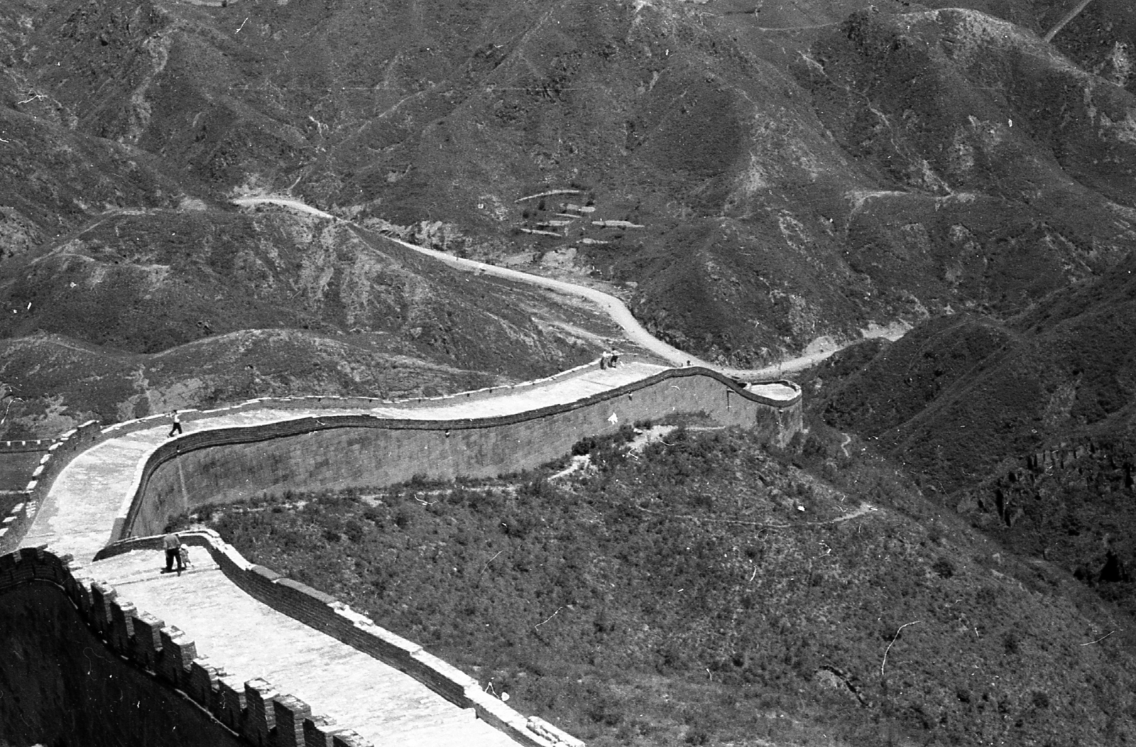 China, Badaling, a Nagy Fal., 1959, Kina, Great Wall of China, Fortepan #45632