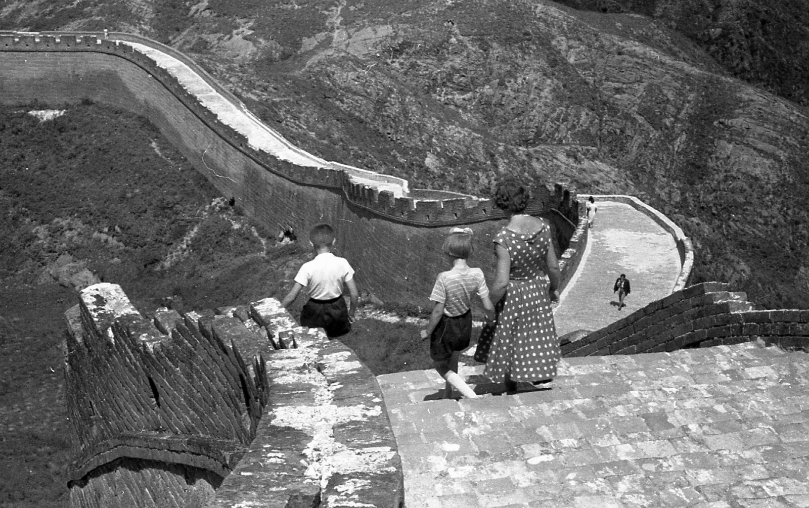 China, Badaling, a Nagy Fal., 1959, Kina, Great Wall of China, Fortepan #45665