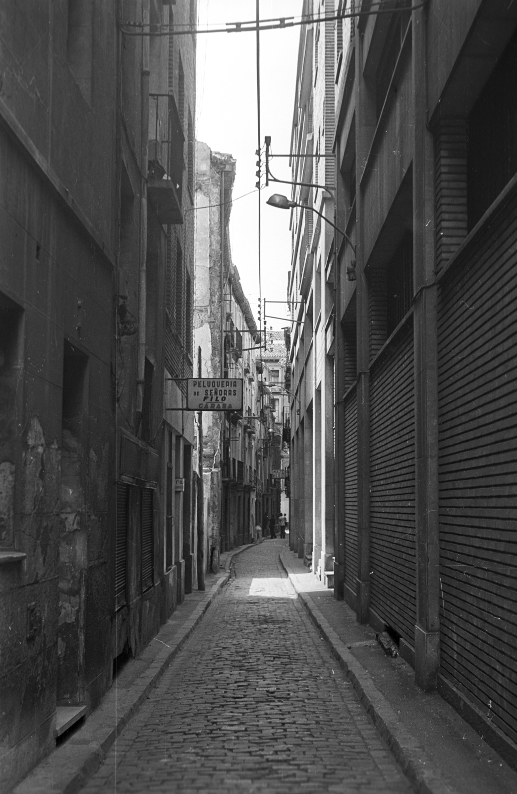 Spain, Zaragoza, Calle Mateo Flandro a Calle San Miguel irányába nézve., 1977, Krasznai Gyula, Fortepan #45850