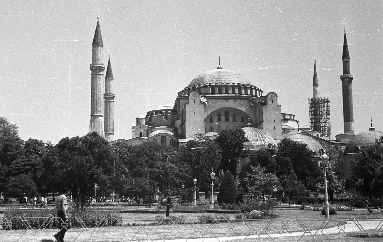Turkey, Istanbul, Hagia Sophia., 1965, Krasznai Gyula, church, scaffolding, mosque, Fortepan #45944