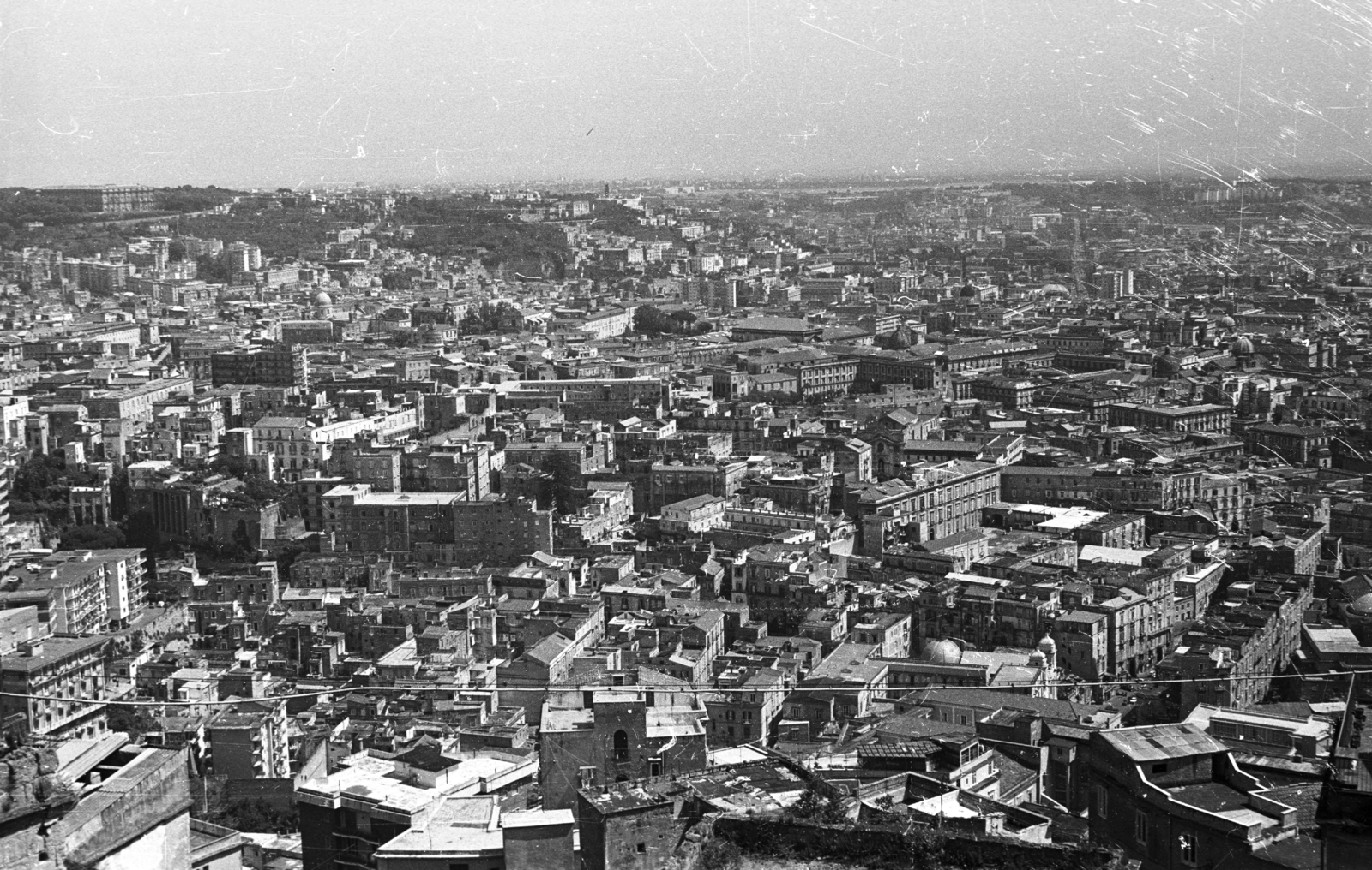 Italy, Naples, a város látképe a Sant'Elmo erődtől nézve (Castel Sant'Elmo)., 1971, Krasznai Gyula, picture, Fortepan #45952