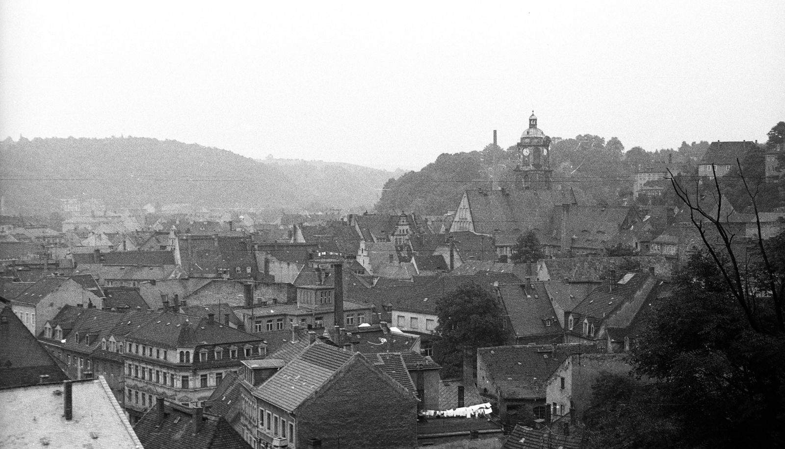 Germany, Meissen, kilátás a várból az óvárosra, jobbra a Frauenkirche., 1966, Krasznai Gyula, GDR, view, Fortepan #45967
