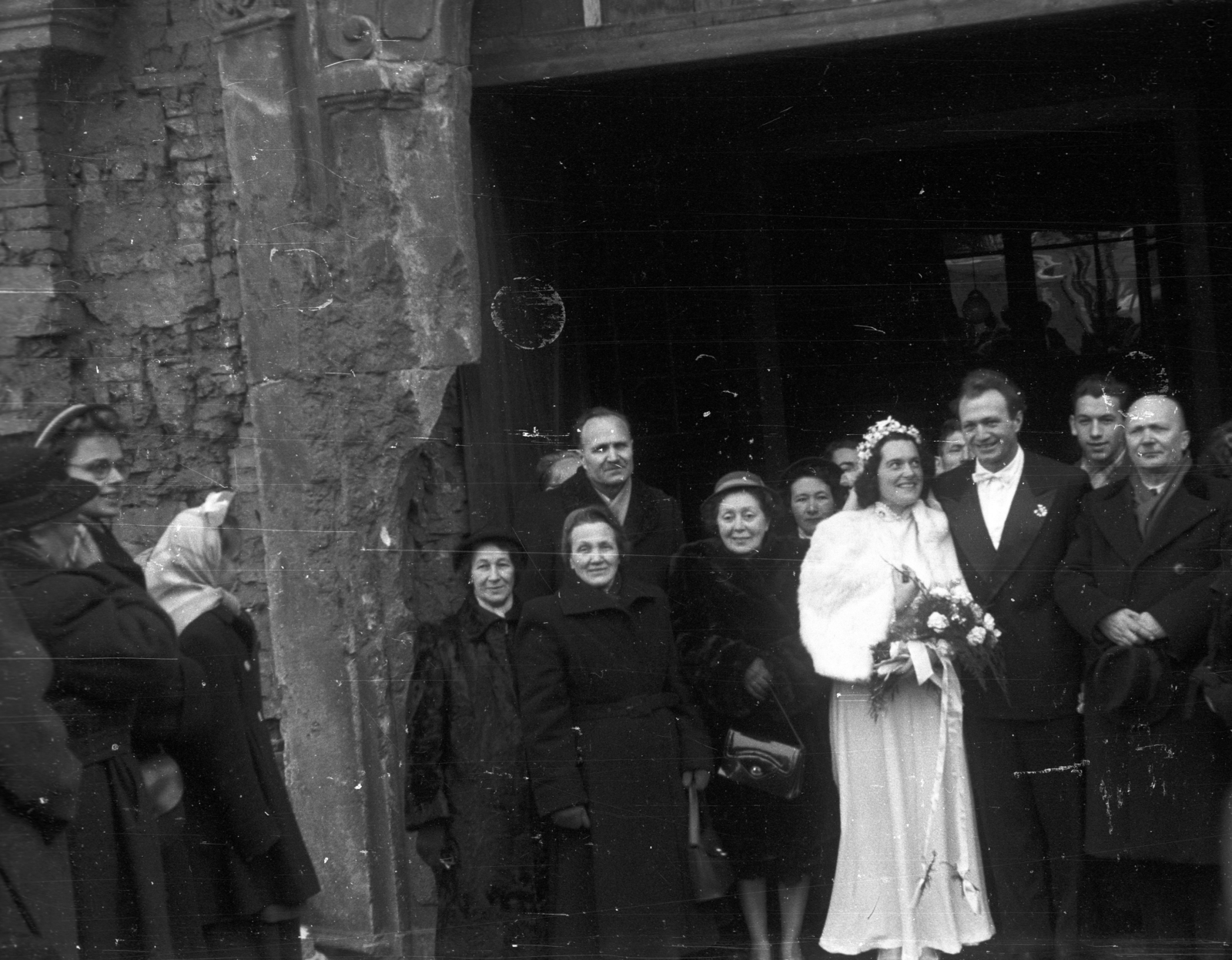 Templom:, 1957, Lencse Zoltán, wedding ceremony, church, bride, groom, Fortepan #46083