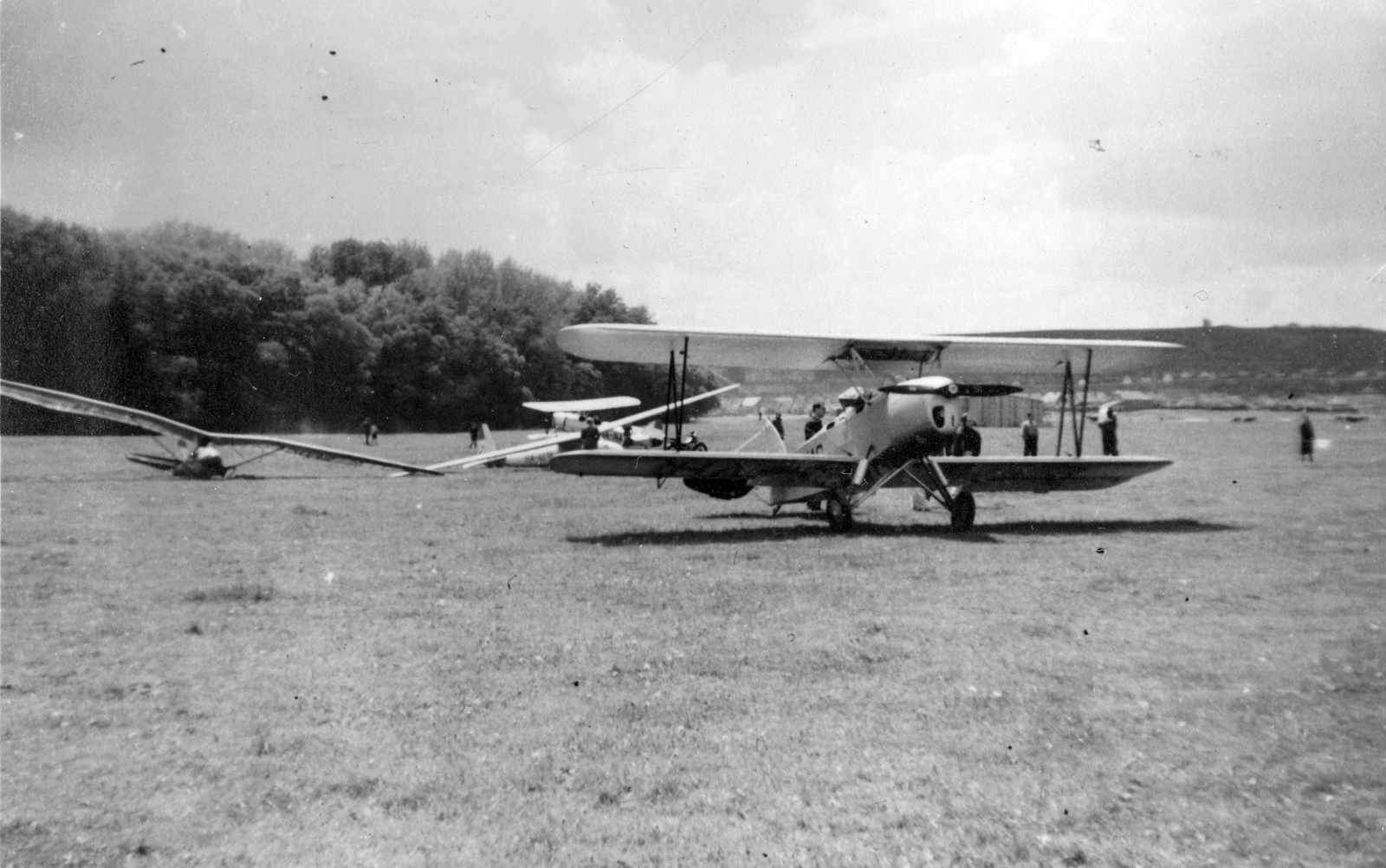 Hungary, Érd, repülőtér, Bánhidi Antal által tervezett Gerle-14 típusú repülőgép., 1940, Vojnich Pál, Hungarian brand, airplane, airport, sailplane, Antal Bánhidi design, Fortepan #46337
