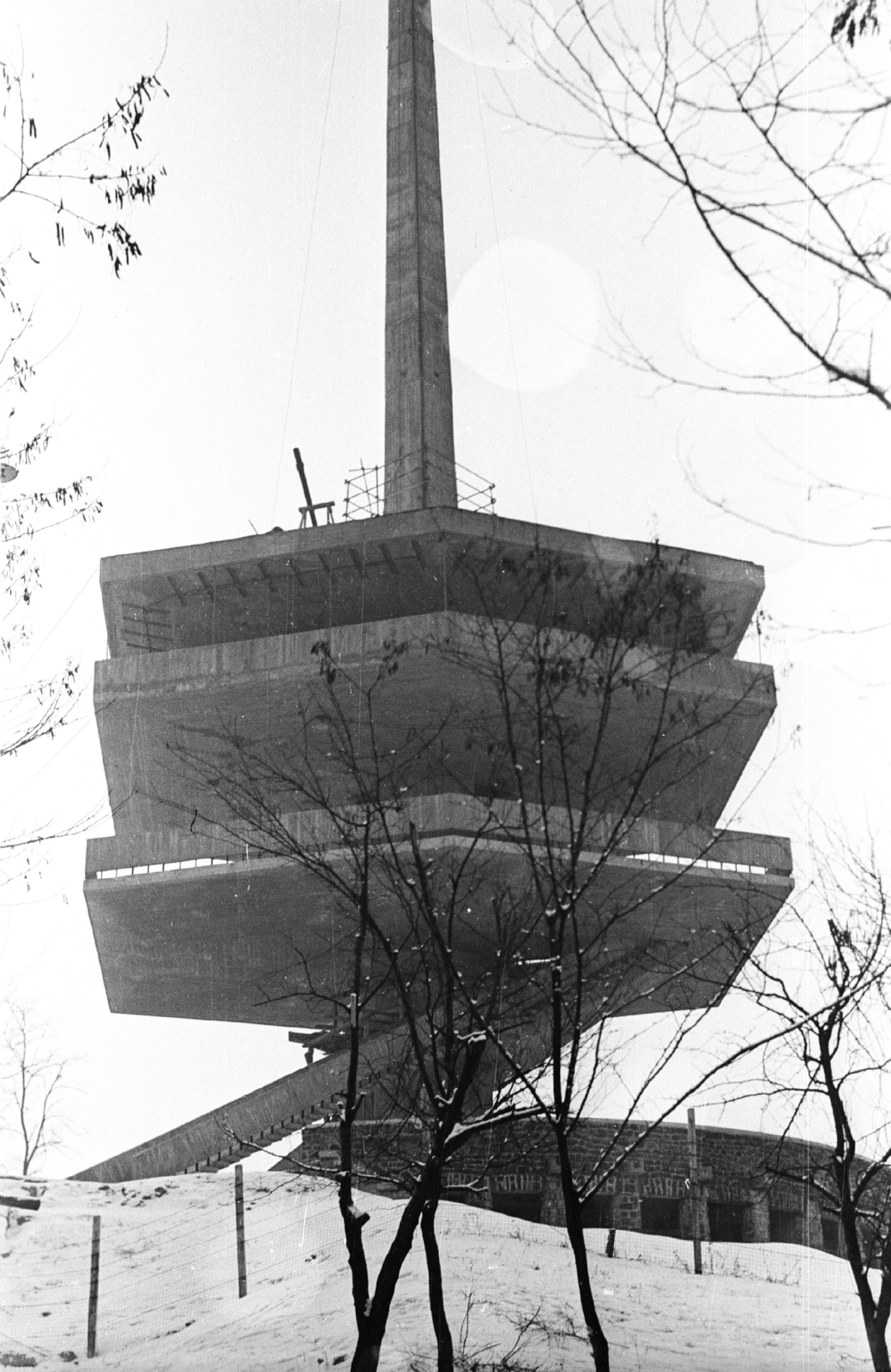 Magyarország, Miskolc, Avasi kilátó., 1963, Mészáros Zoltán, tévétorony, kilátó, Hofer Miklós-terv, Vörös György-terv, Fortepan #46419