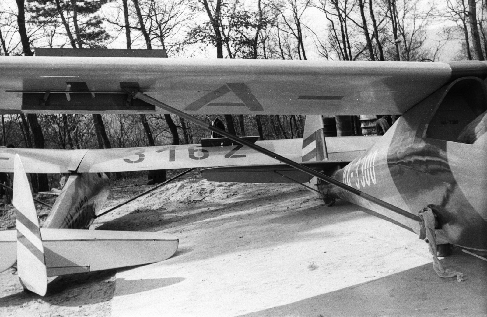 Hungary, Hármashatárhegy Airport, Budapest II., Rubik R-08d Pilis és Rubik D-Pilis vitorlázó repülőgép., 1964, Mészáros Zoltán, Hungarian brand, airplane, sailplane, Budapest, Fortepan #46449