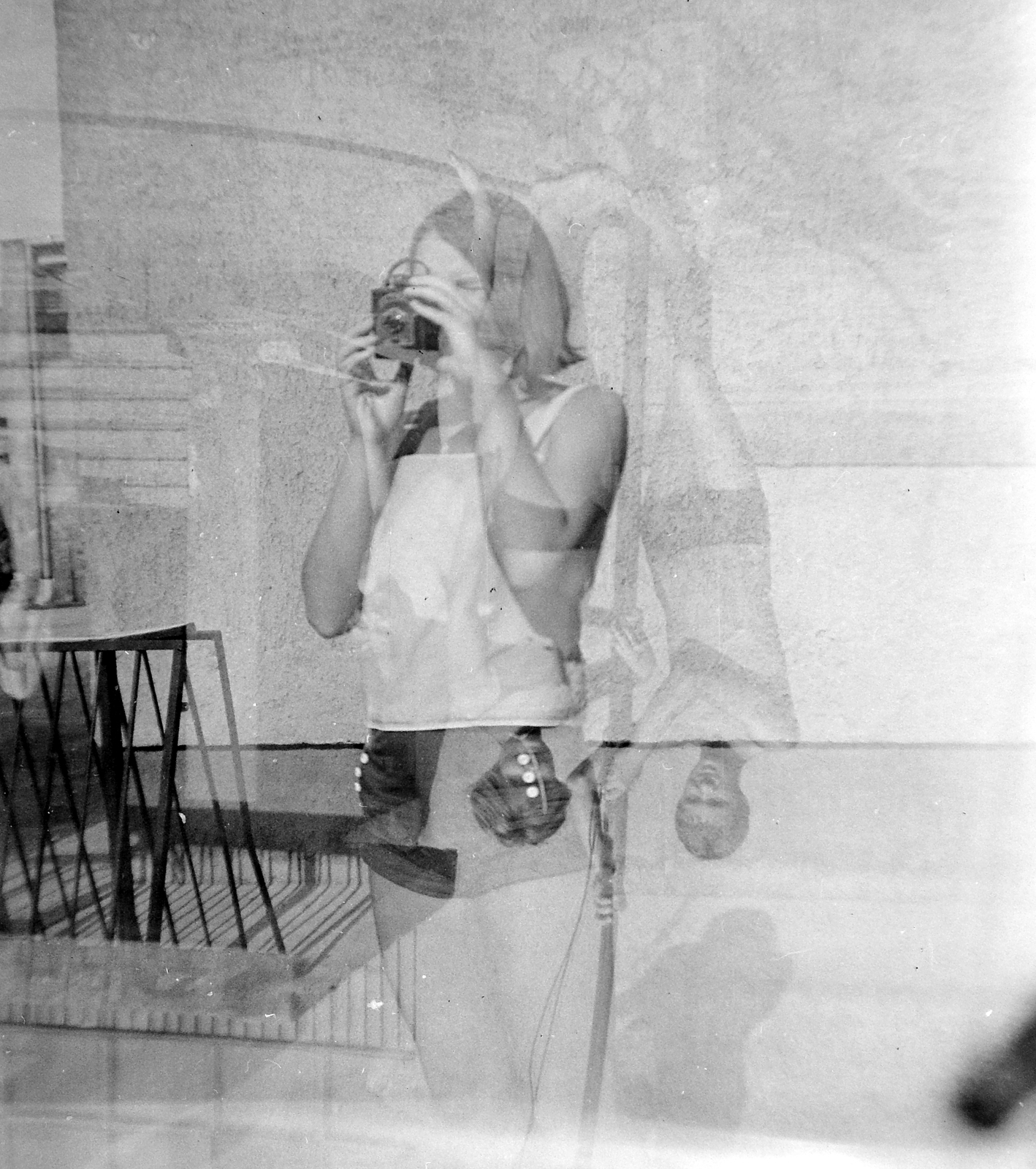 1972, Fortepan, camera, man, woman, erroneous photo, double exposure, Fortepan #4646
