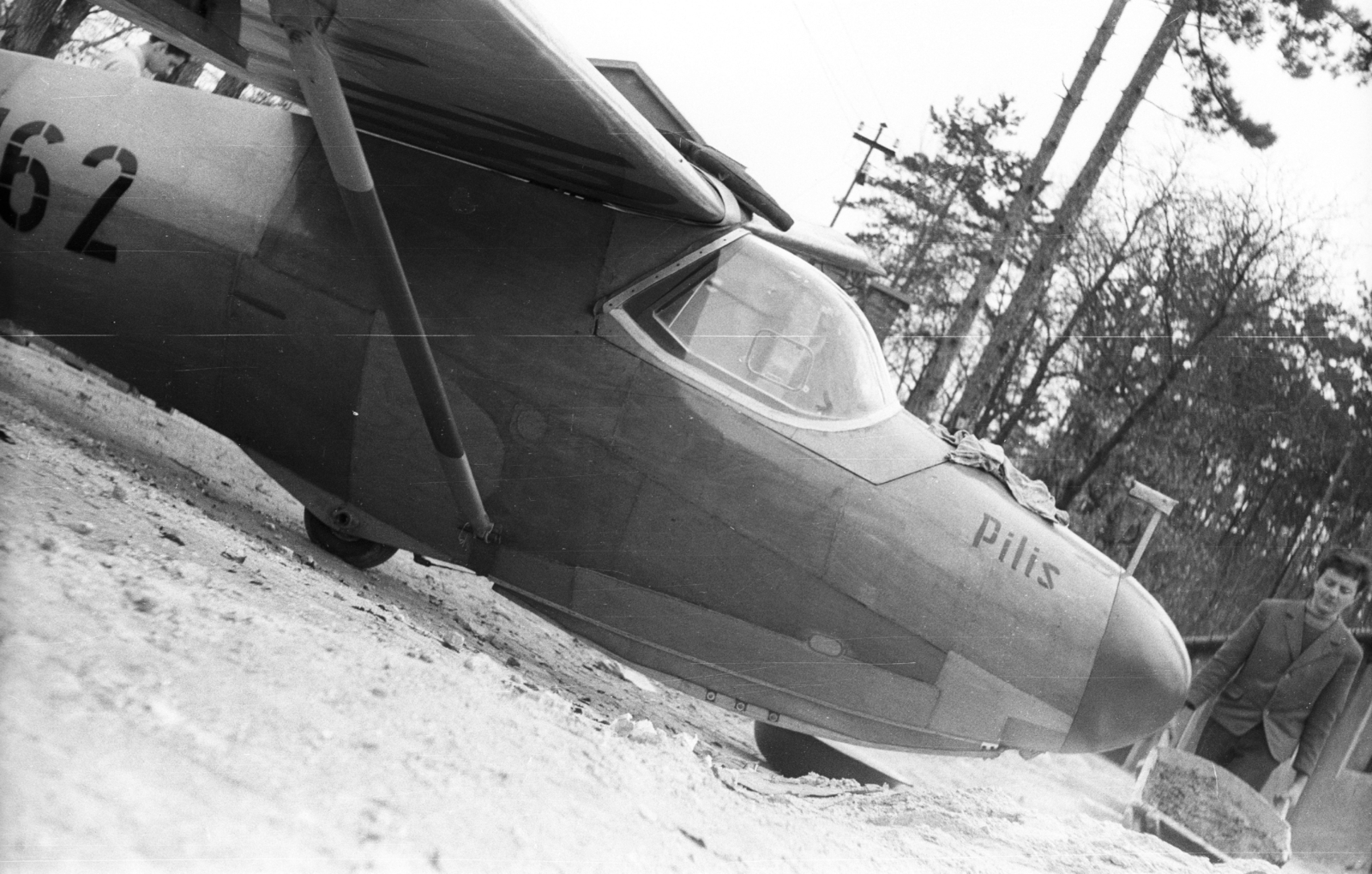 Hungary, Hármashatárhegy Airport, Budapest II., Rubik R-08d Pilis vitorlázó repülőgép., 1964, Mészáros Zoltán, Hungarian brand, airplane, sailplane, Budapest, Fortepan #46461