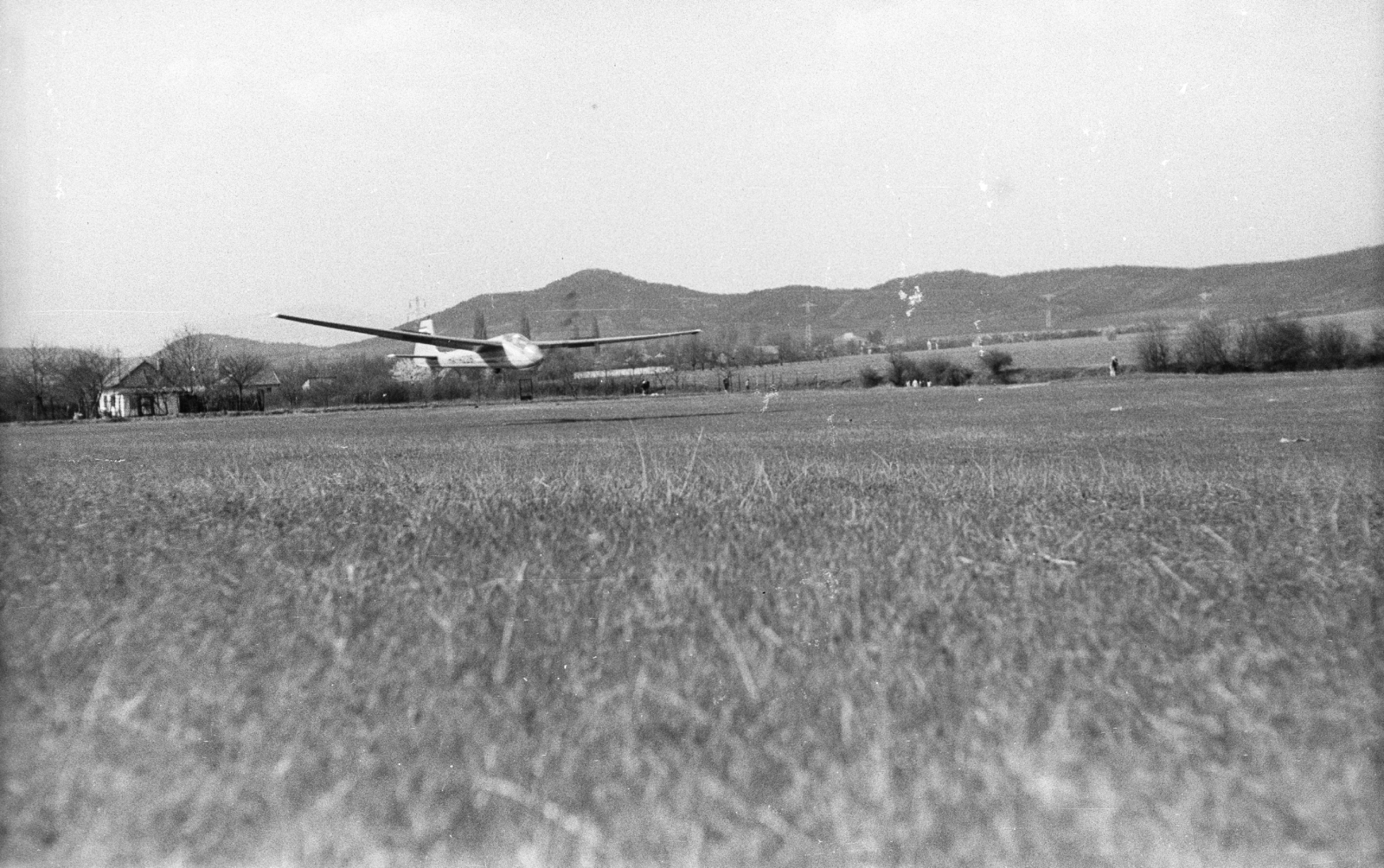 Hungary, Hármashatárhegy Airport, Budapest II., SZD-22C Mucha vitorlázó repülőgép., 1964, Mészáros Zoltán, airplane, airport, Polish brand, sailplane, Budapest, Fortepan #46472