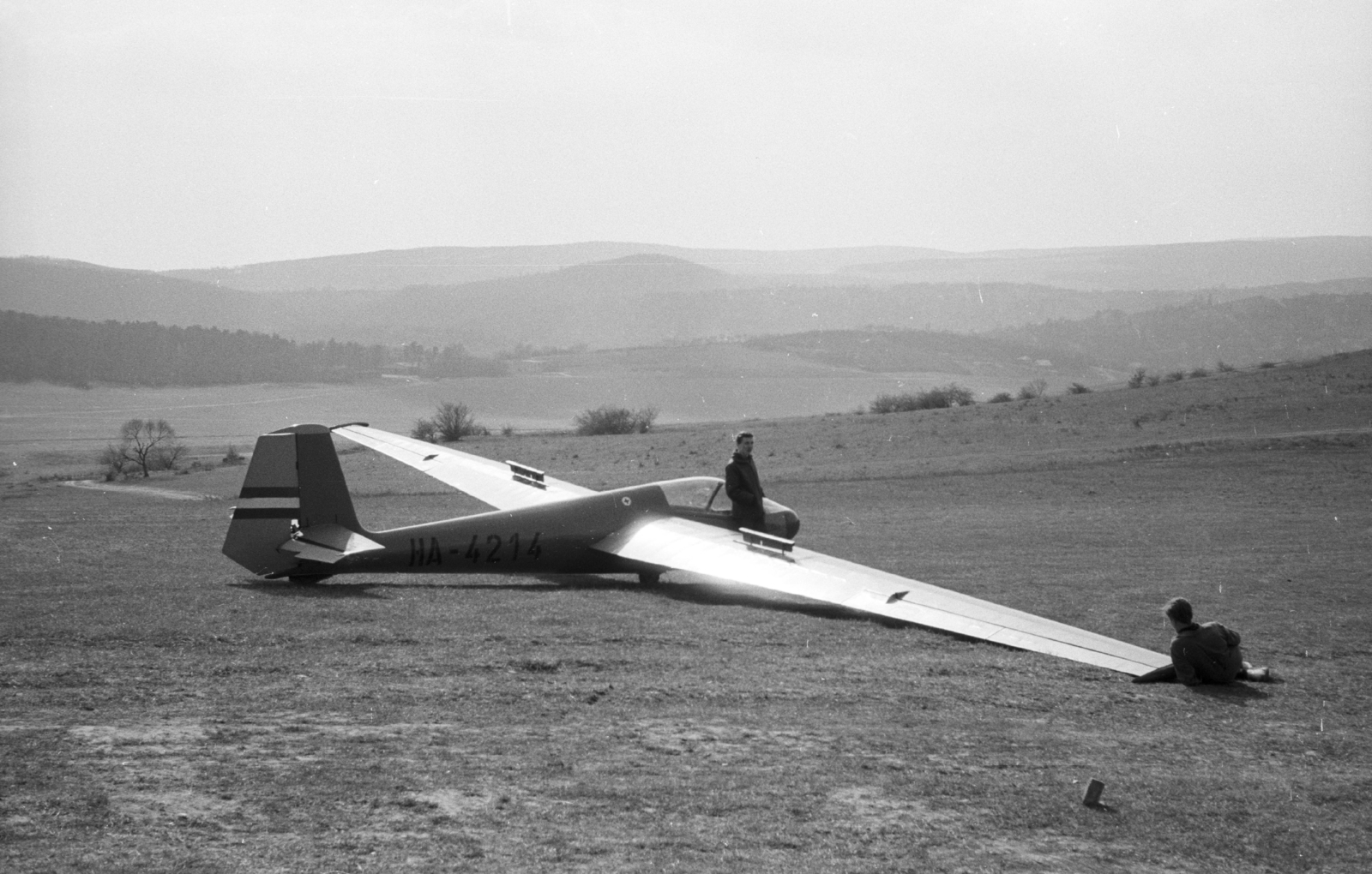 Hungary, Hármashatárhegy Airport, Budapest II., Rubik R-22SV Super Futár C vitorlázó repülőgép., 1967, Mészáros Zoltán, Hungarian brand, airplane, airport, sailplane, Budapest, Fortepan #46630