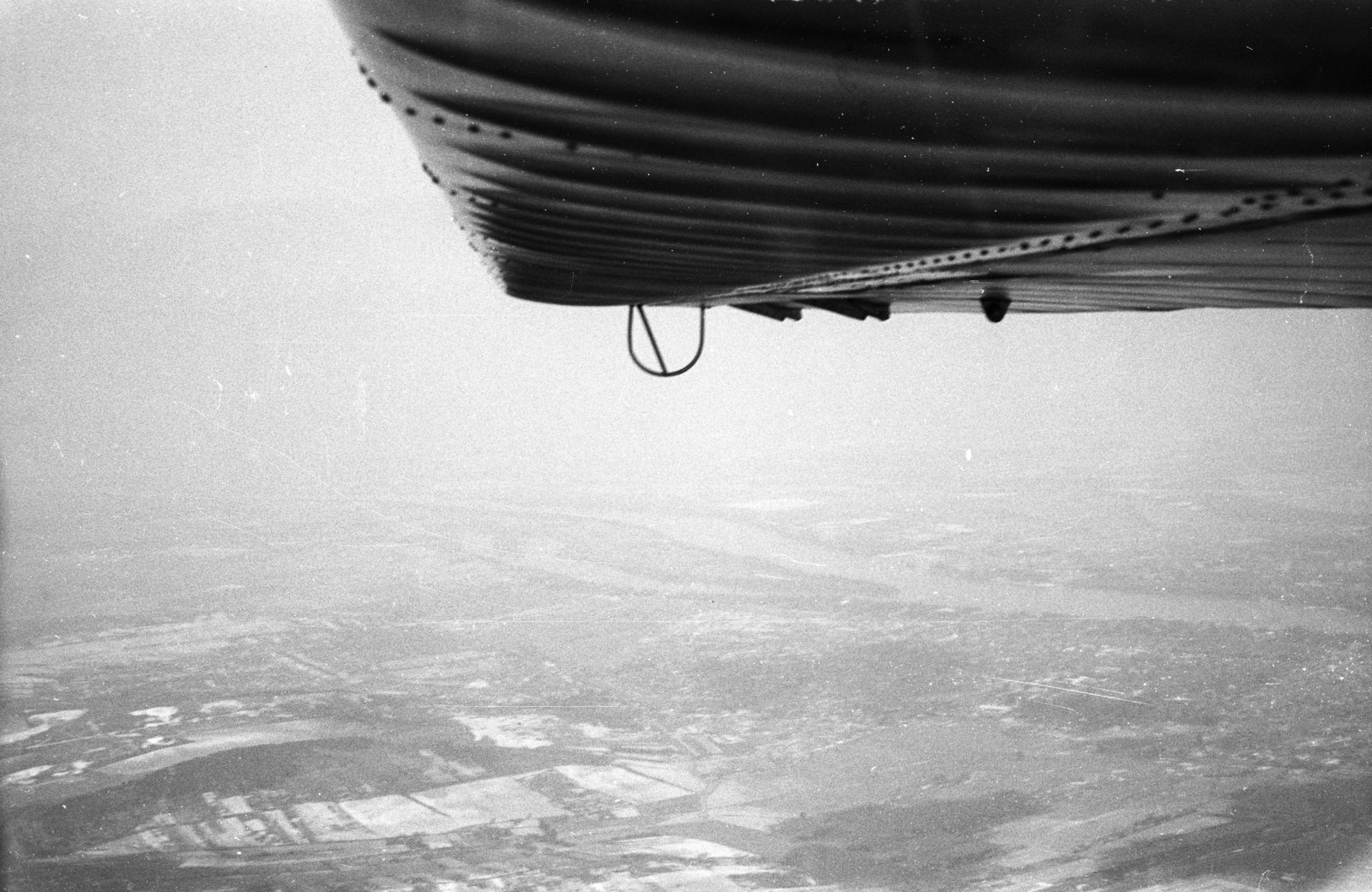 Magyarország, Budapest, légifotó, a Szentendrei sziget és a Duna egy Rubik R-26S Góbé vitorlázó repülőgép fedélzetéről nézve., 1967, Mészáros Zoltán, légi felvétel, Fortepan #46642