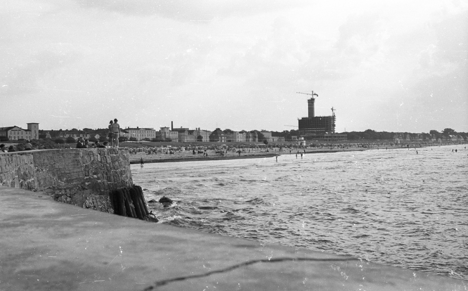 Németország, Warnemünde, Rostock, 1970, Mészáros Zoltán, strand, tenger, NDK, vízpart, Fortepan #46717