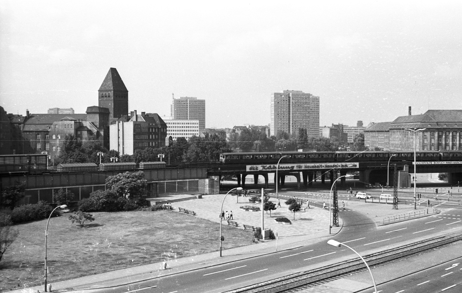 Germany, Berlin, Holzmarktstrasse a Janowitzbrücke felé nézve., 1970, Mészáros Zoltán, railway, GDR, East-Berlin, Fortepan #46726