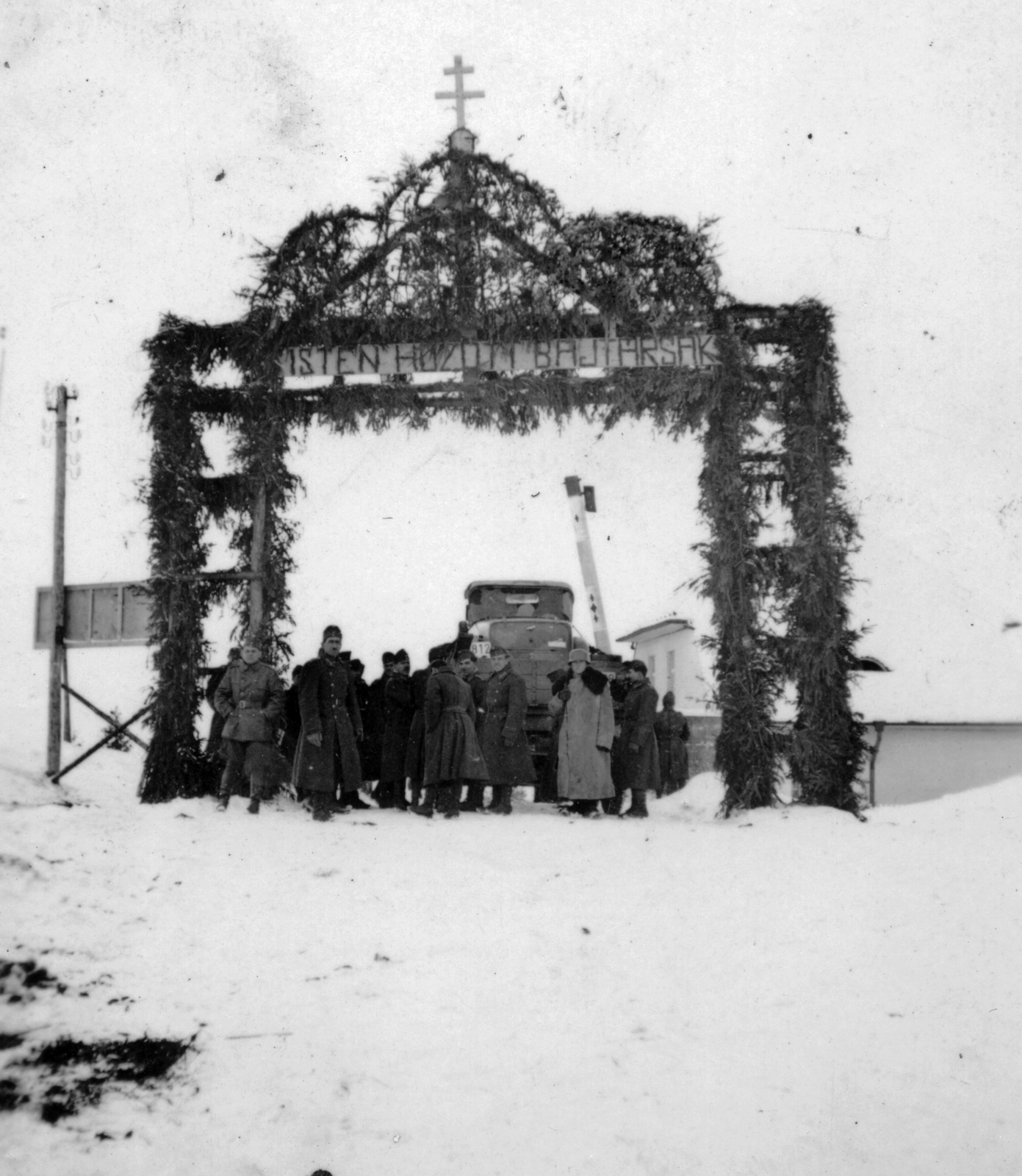 1940, Csorba Dániel, winter, gate, Fortepan #46817