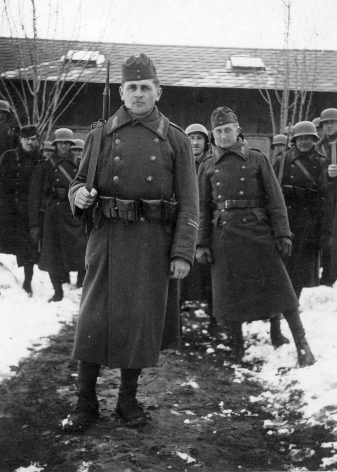 1940, Csorba Dániel, snow, tableau, military, second World War, weapon, Fortepan #46823