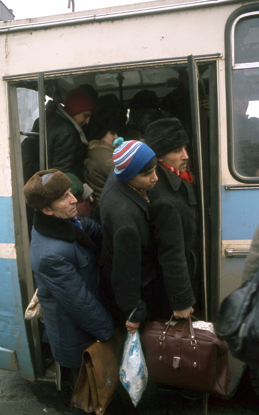 Romania, 1986, Urbán Tamás, colorful, bus, mass, trolley bus, Fortepan #47169