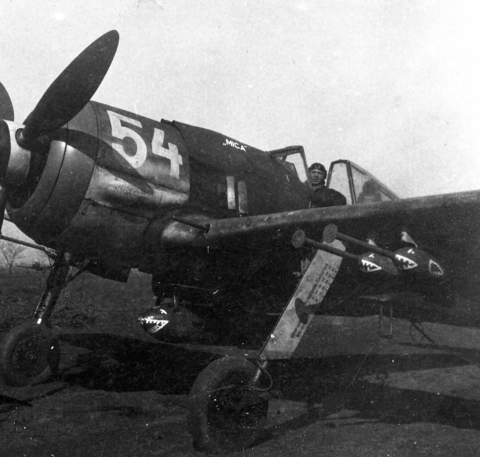 Focke-Wulf Fw 190F-8 típusú vadászbombázó repülőgép., 1944, Vargha Zsuzsa, közlekedés, német gyártmány, repülőgép, MKHL, második világháború, Focke-Wulf-márka, Focke-Wulf Fw 190, Fortepan #47224