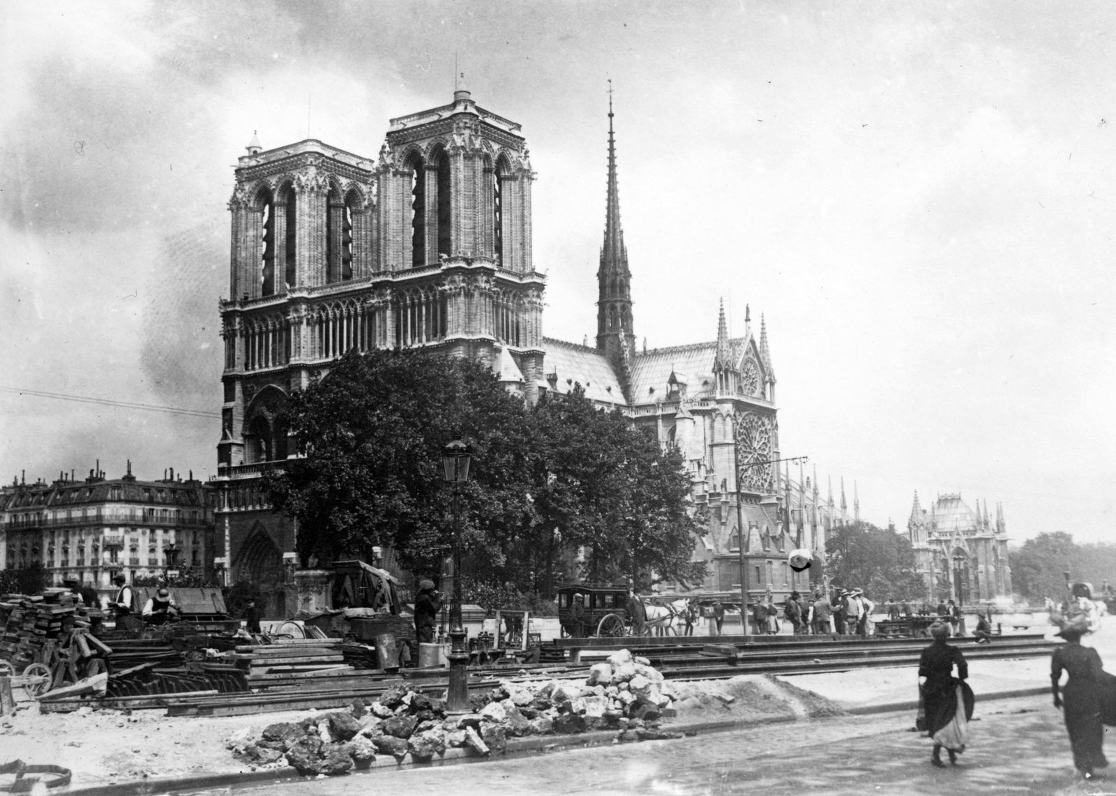 France, Paris, Notre-Dame., 1913, Vargha Zsuzsa, ridge turret, Fortepan #47275