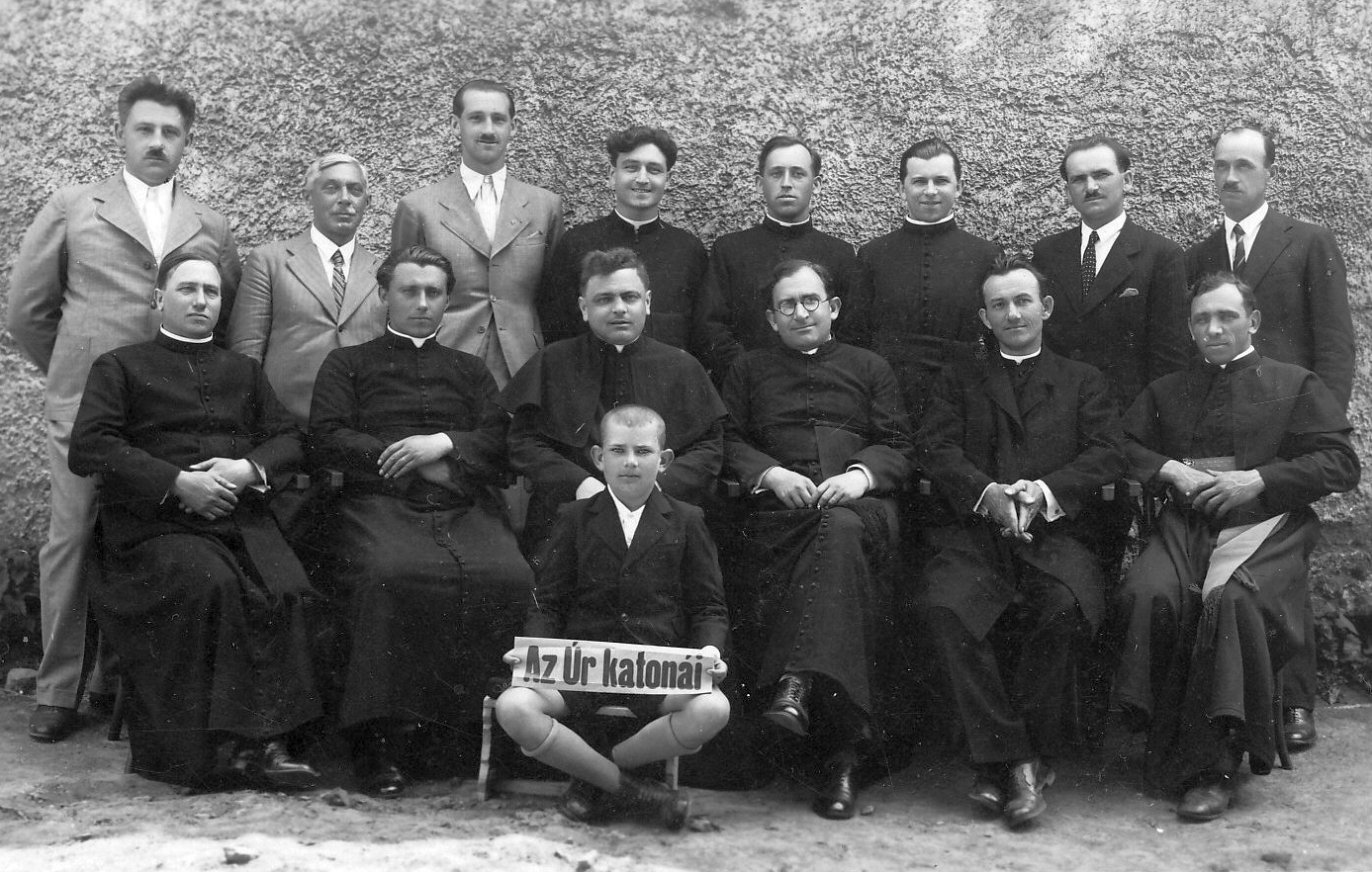 1930, Moldoványi Eleonóra, religion, priest, tableau, men, boy, Fortepan #47387