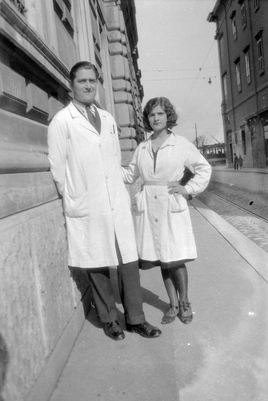 Italy, Trieste, Via San Carlo a Piazza Giuseppe Verdi felől nézve., 1930, Fortepan, man, woman, double portrait, Fortepan #4750