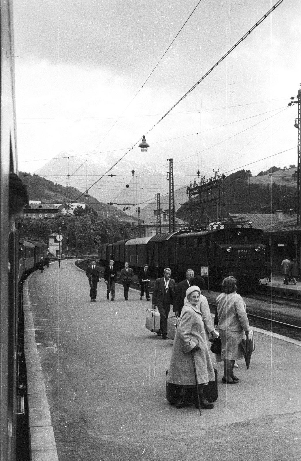 Austria, Landeck, vasútállomás., 1969, Nagy Gyula, train station, train, Fortepan #50033