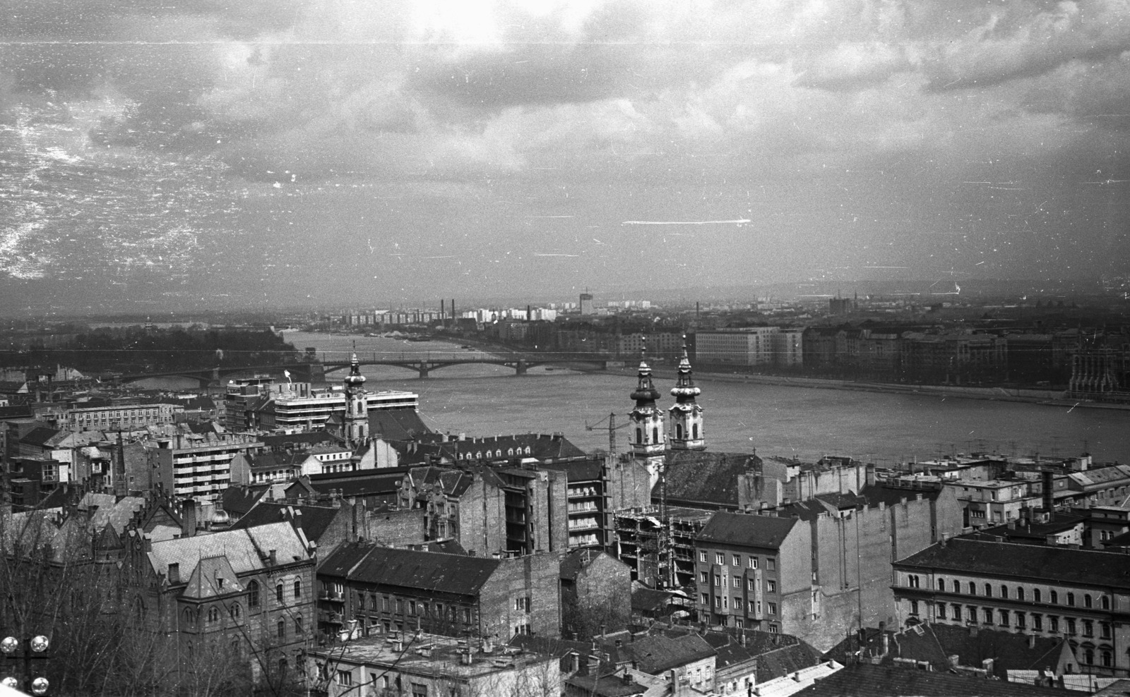 Hungary, Budapest I., kilátás a Halászbástyáról a Víziváros és a Margitsziget felé., 1971, Nagy Gyula, picture, Budapest, Fortepan #50203