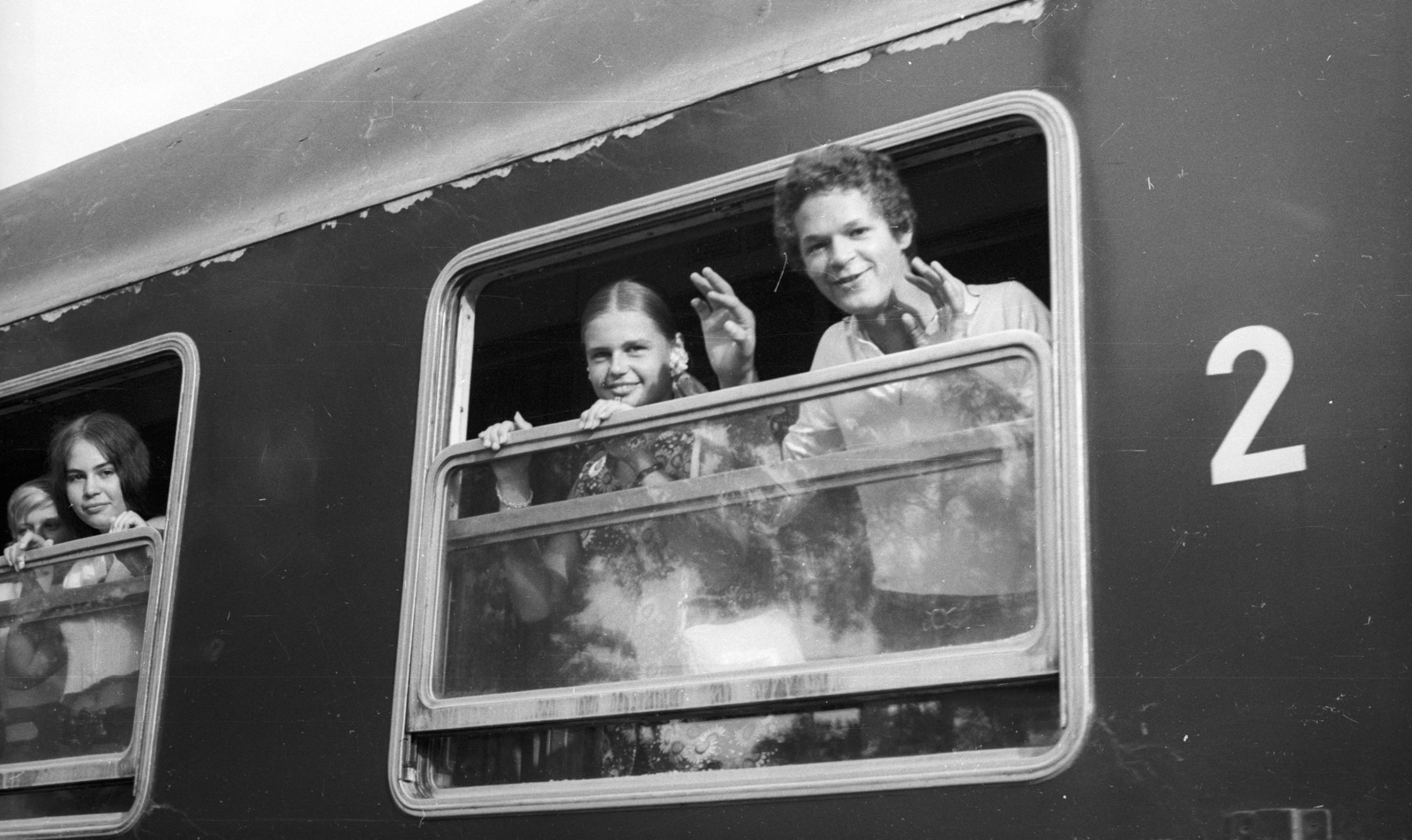 1971, Nagy Gyula, railway, wave, window, rail, passenger, Fortepan #50250