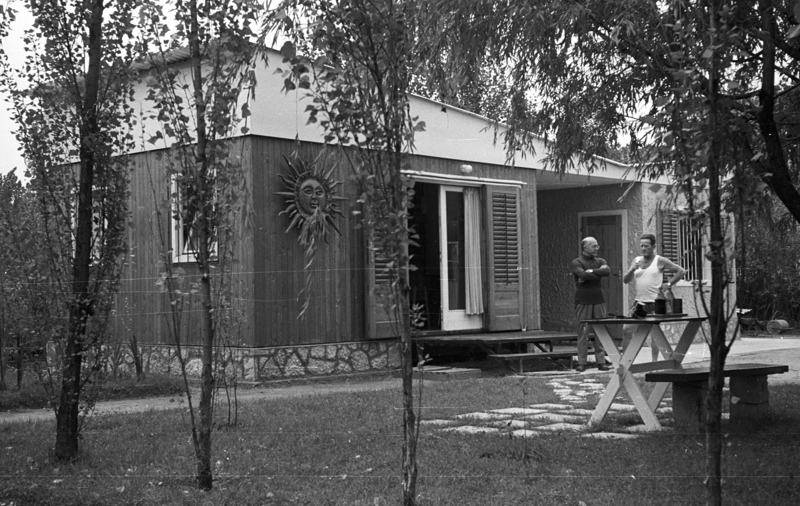 1968, Nagy Gyula, garden, holiday house, garden furniture, Fortepan #50288