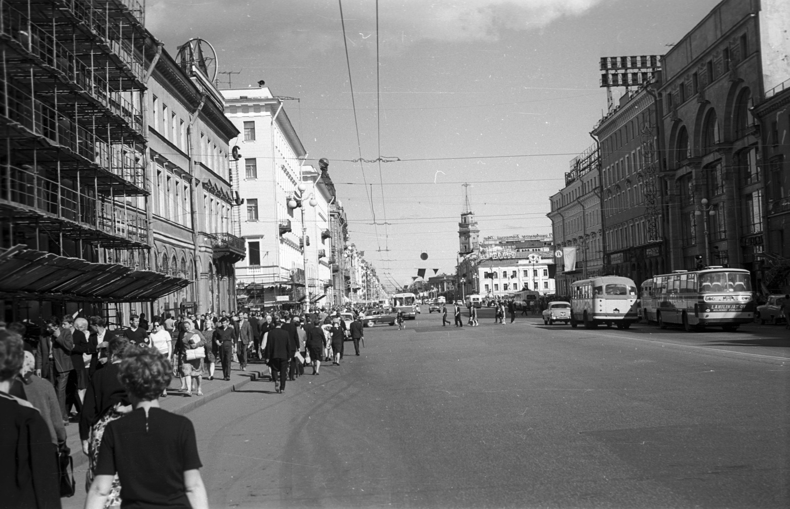 Russia, Saint Petersburg, (Leningrád) Nyevszkij sugárút., 1967, Nagy Gyula, Soviet Union, bus, Fortepan #50296