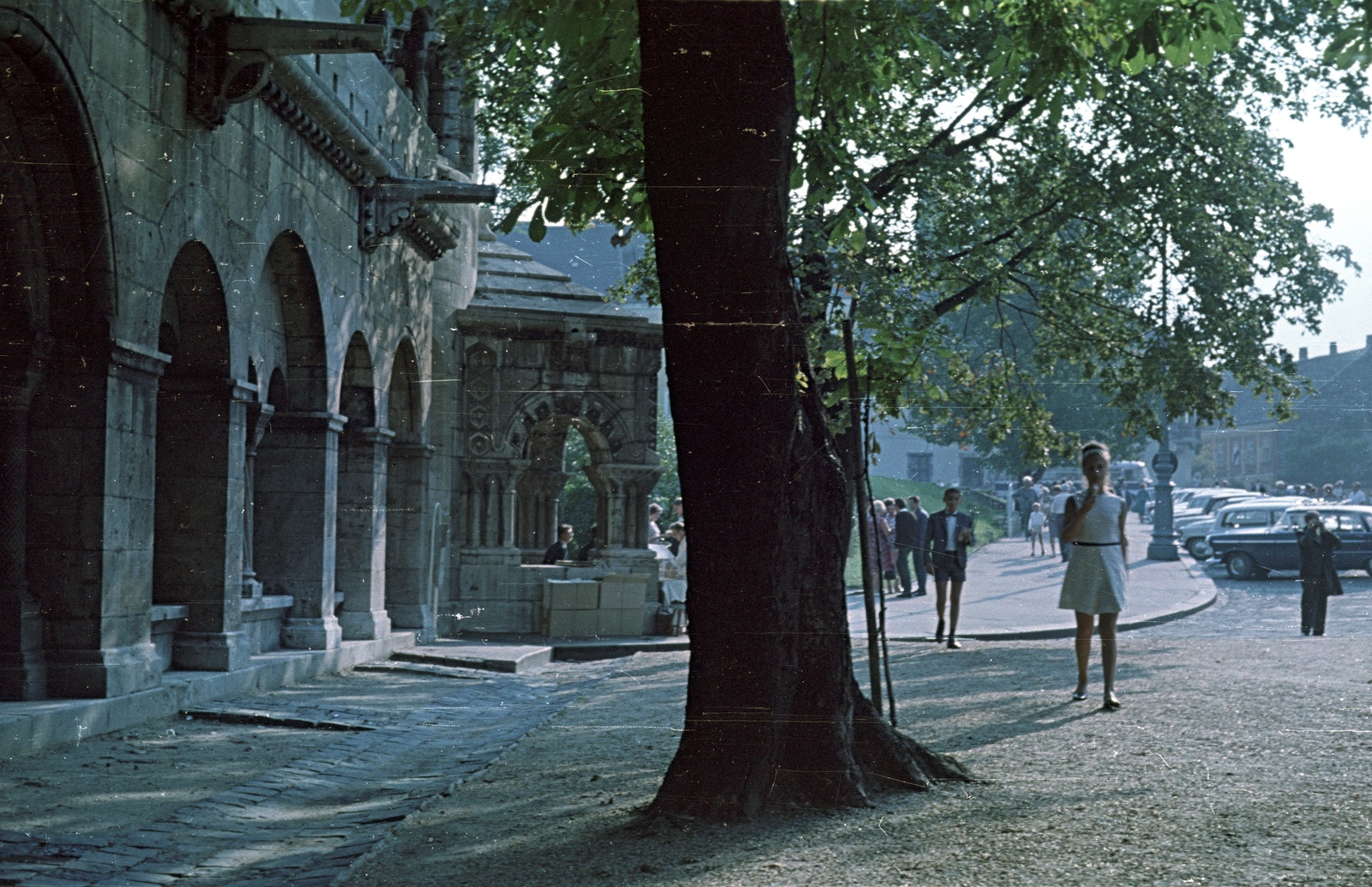 Hungary, Budapest I., Szentháromság tér, Halászbástya., 1964, Nagy Gyula, colorful, Budapest, Fortepan #50421