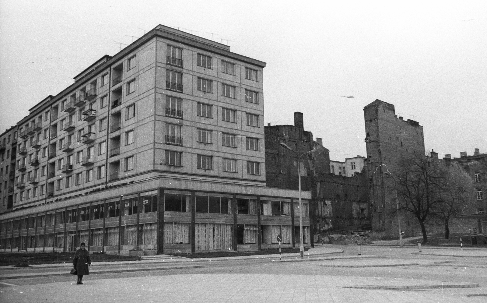Poland, Warsaw, az ulica Smolna az Aleje Jerozolimskie felől nézve., 1965, Nagy Gyula, Fortepan #50545
