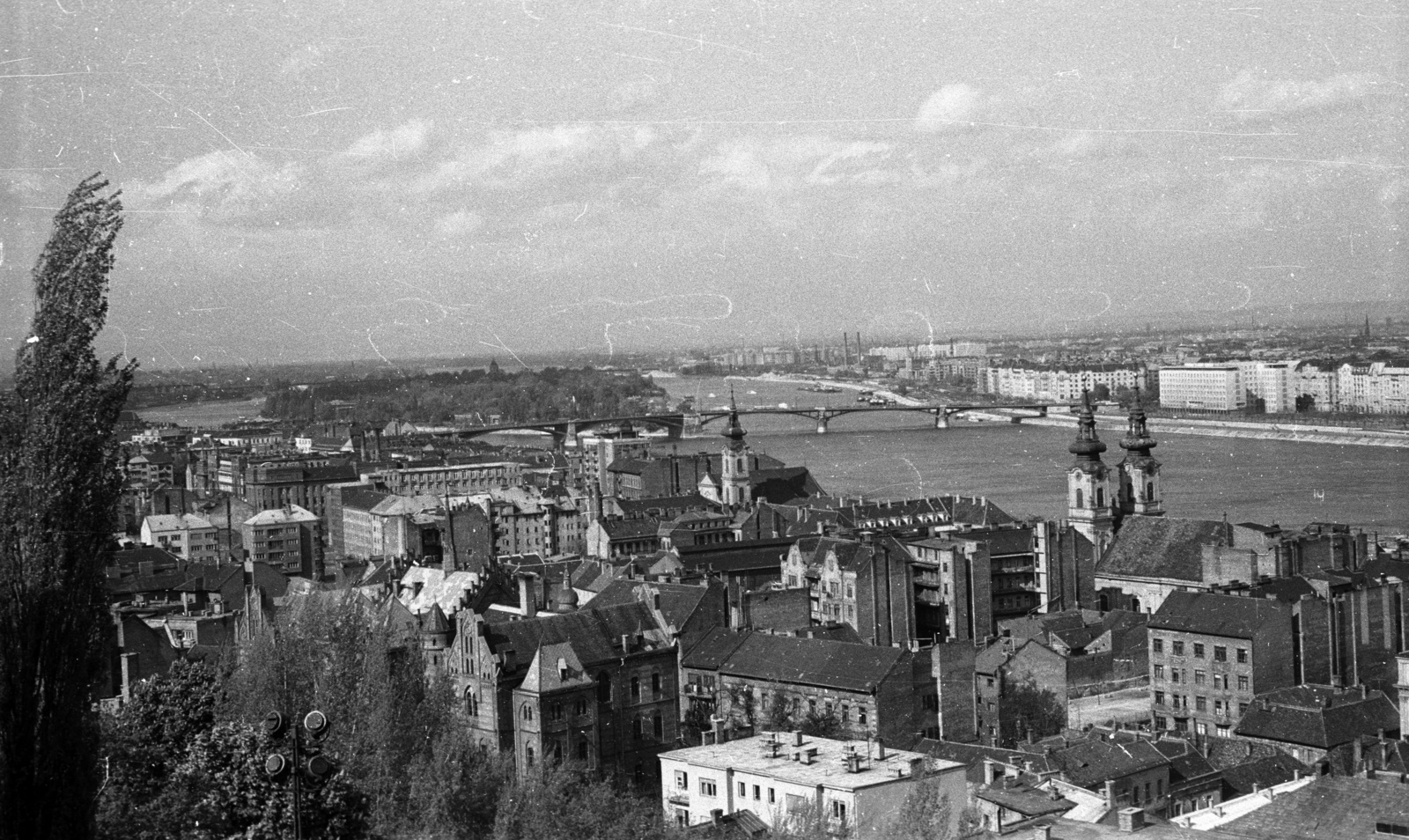 Magyarország, budai Vár, Budapest I., kilátás a Halászbástyáról., 1964, Nagy Gyula, látkép, Budapest, Fortepan #50721