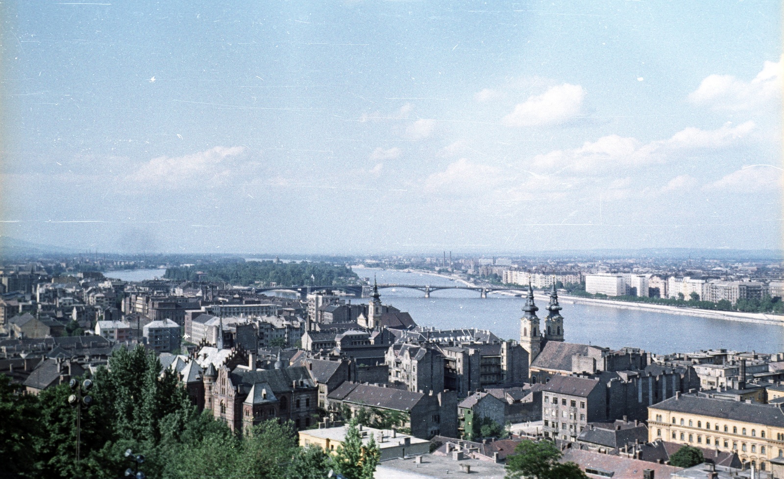 Magyarország, budai Vár, Budapest I., kilátás a Halászbástyáról., 1963, Nagy Gyula, színes, látkép, Budapest, Fortepan #50818