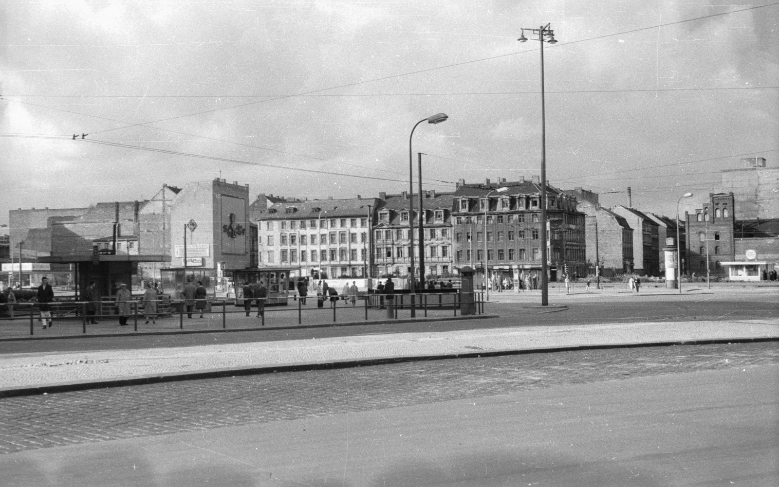 Germany, Berlin, Kelet-Berlin, Alexanderplatz., 1962, Nagy Gyula, GDR, East-Berlin, street view, Fortepan #50880