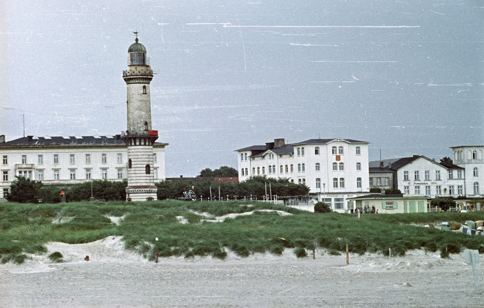 Germany, Warnemünde, Rostock, a régi világítótorony., 1962, Nagy Gyula, colorful, GDR, lighthouse, Karl Friedrich Kerner-design, Fortepan #50899
