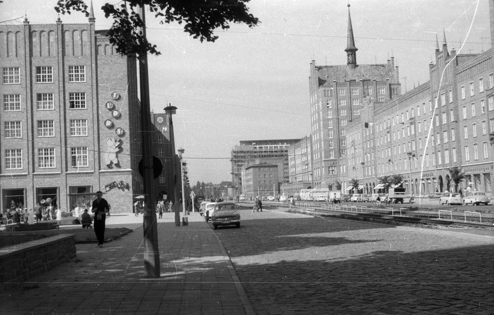 Germany, Rostock, Lange Strasse., 1962, Nagy Gyula, GDR, Fortepan #50909