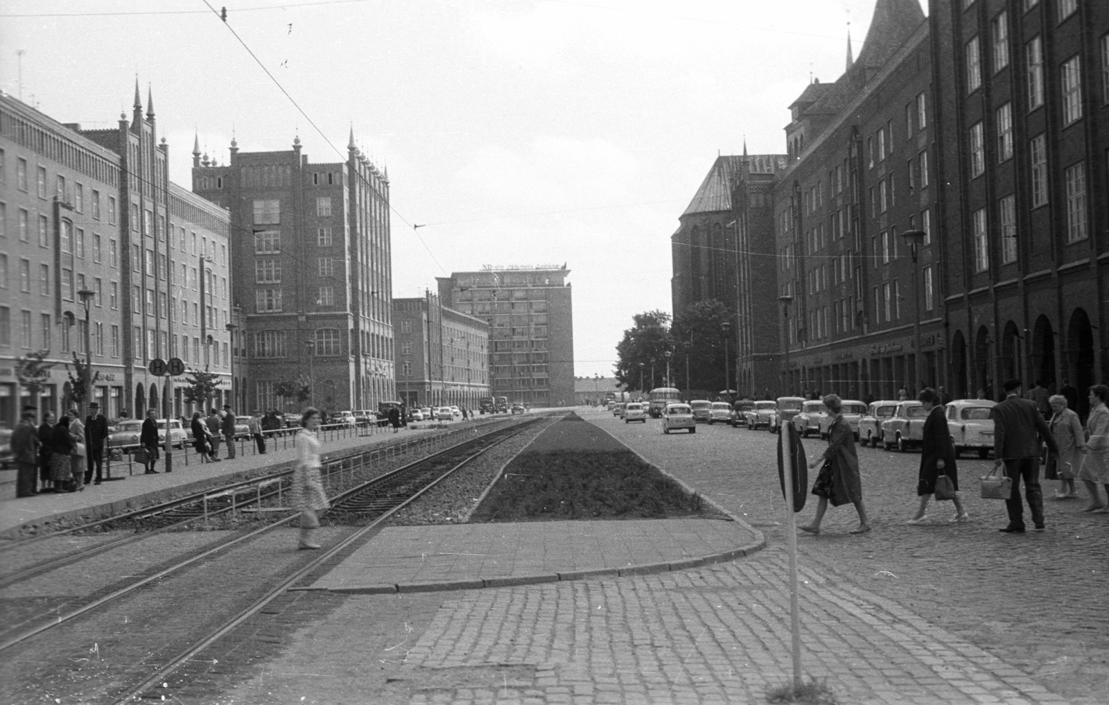 Németország, Rostock, Lange Strasse., 1962, Nagy Gyula, NDK, Fortepan #50959